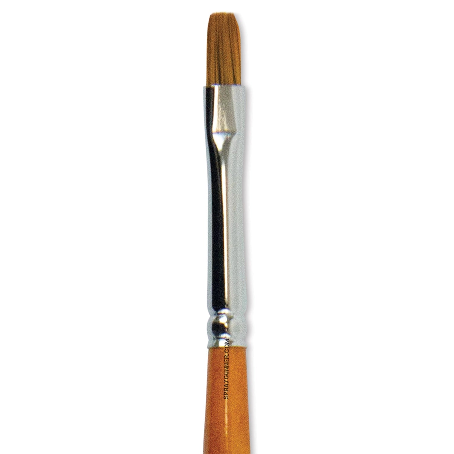 Golden Natural Shader Short-Handle Silver Brush, Size 4.