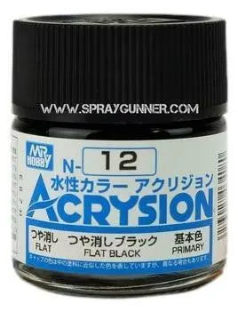 GSI Creos Acrysion: Flat Black (N-12) GSI Creos Mr. Hobby