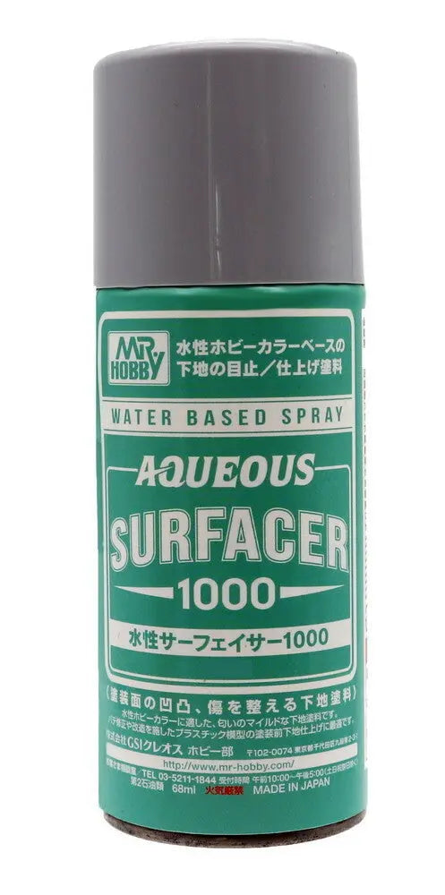 GSI Creos Mr. Hobby Water Based Aqueous Gray Surfacer 1000 B611 - SprayGunner