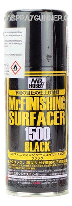 GSI Creos Mr.Finishing Surfacer 1500 Aerosol: Black - SprayGunner