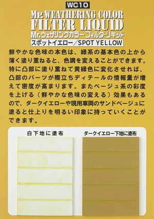 GSI Creos Mr.Weathering Color Model Paint: Filter Liquid Spot Yellow GSI Creos Mr. Hobby
