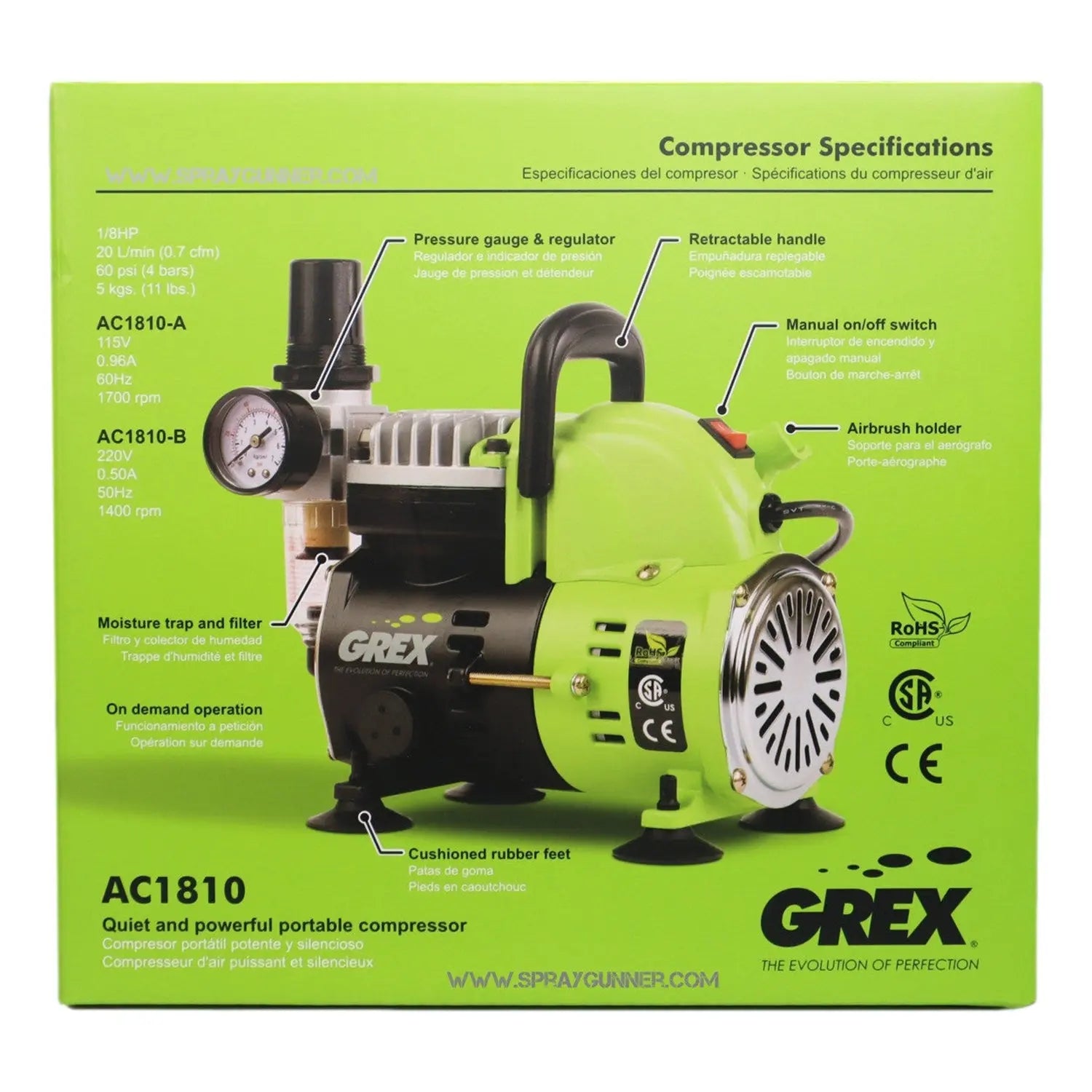 Grex GCK04 Genesis.XSi3 Airbrush Combo Kit Grex Airbrush