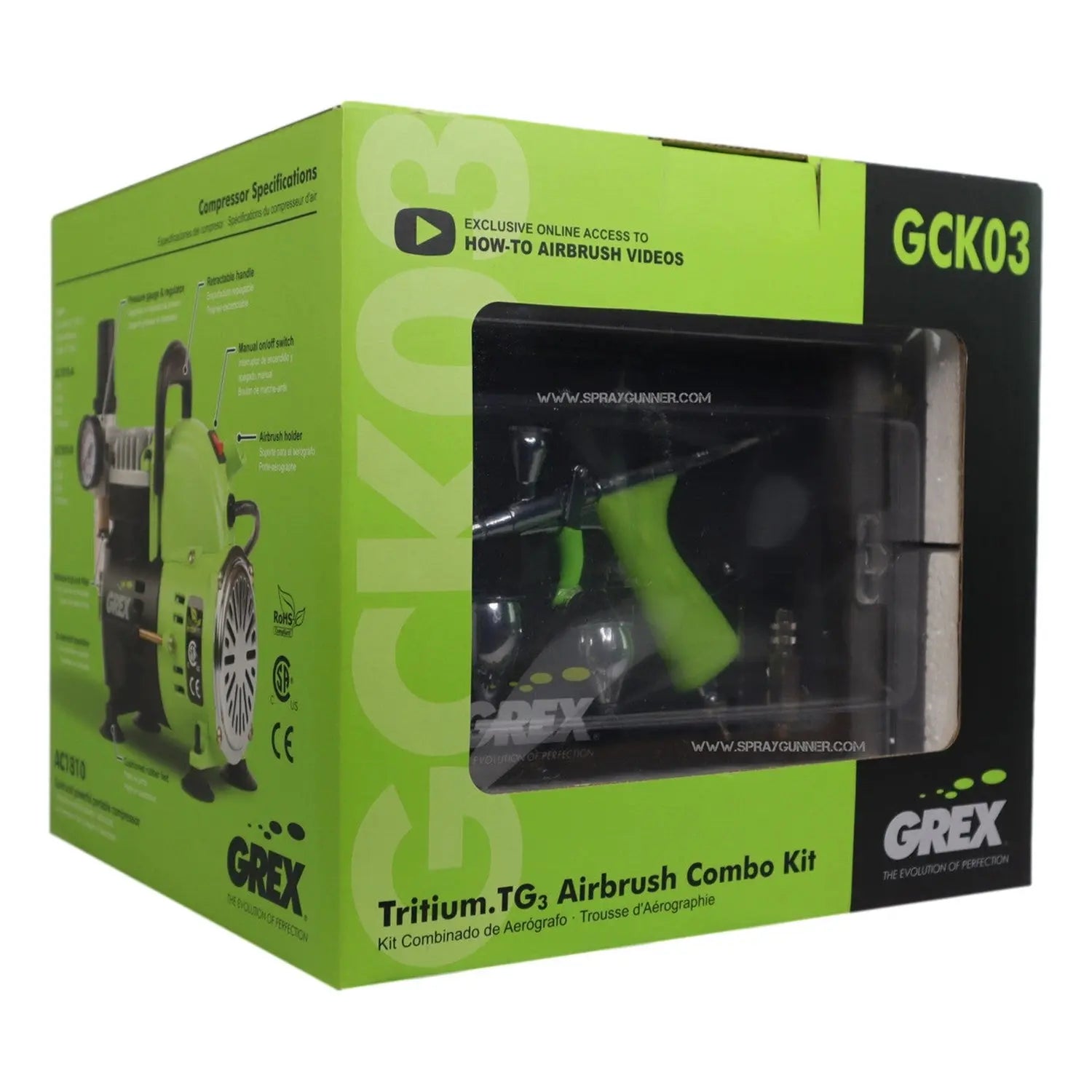 Grex Tritium.TG3 Airbrush Combo Kit Grex Airbrush