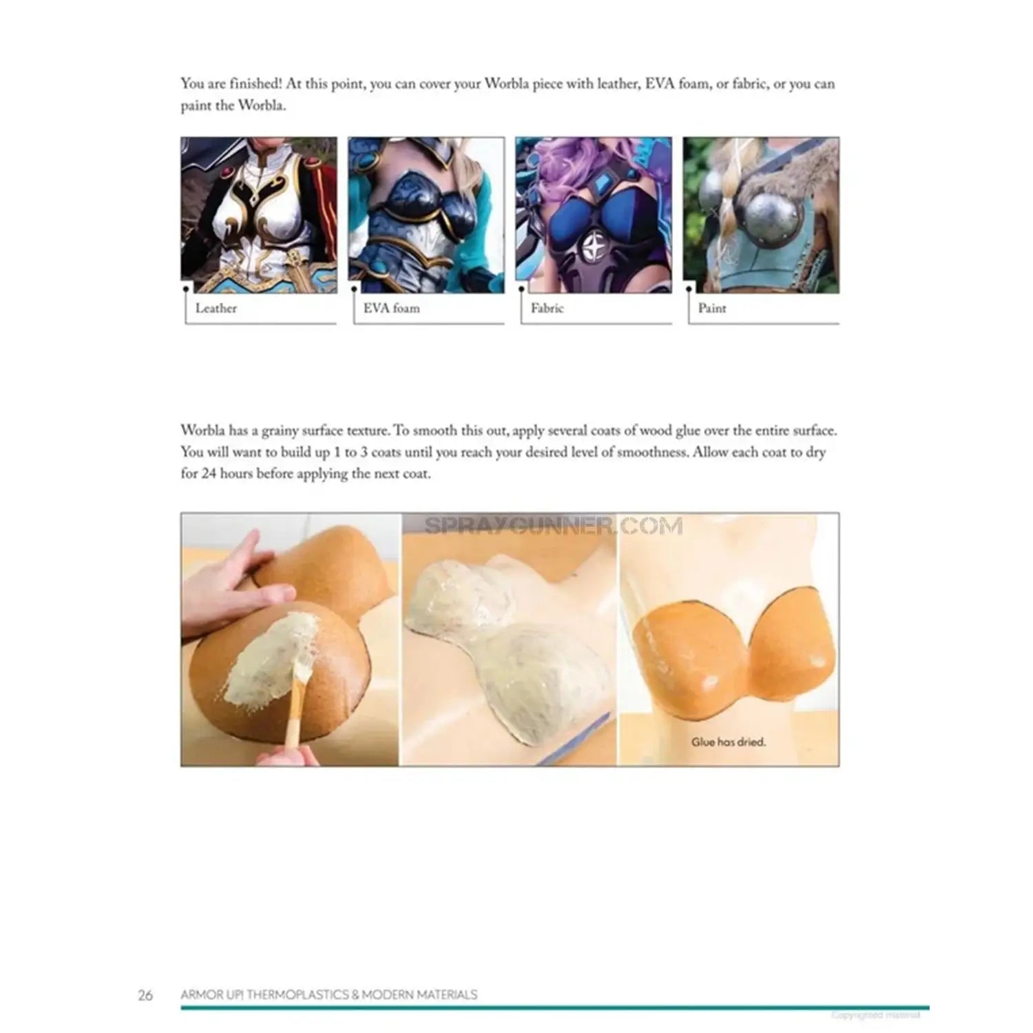 Ultimate Cosplay Encyclopedia Vol. 1: Armor Up! Thermoplastics book cover featuring a floral thermoplastic corset and medieval-style armor shield.