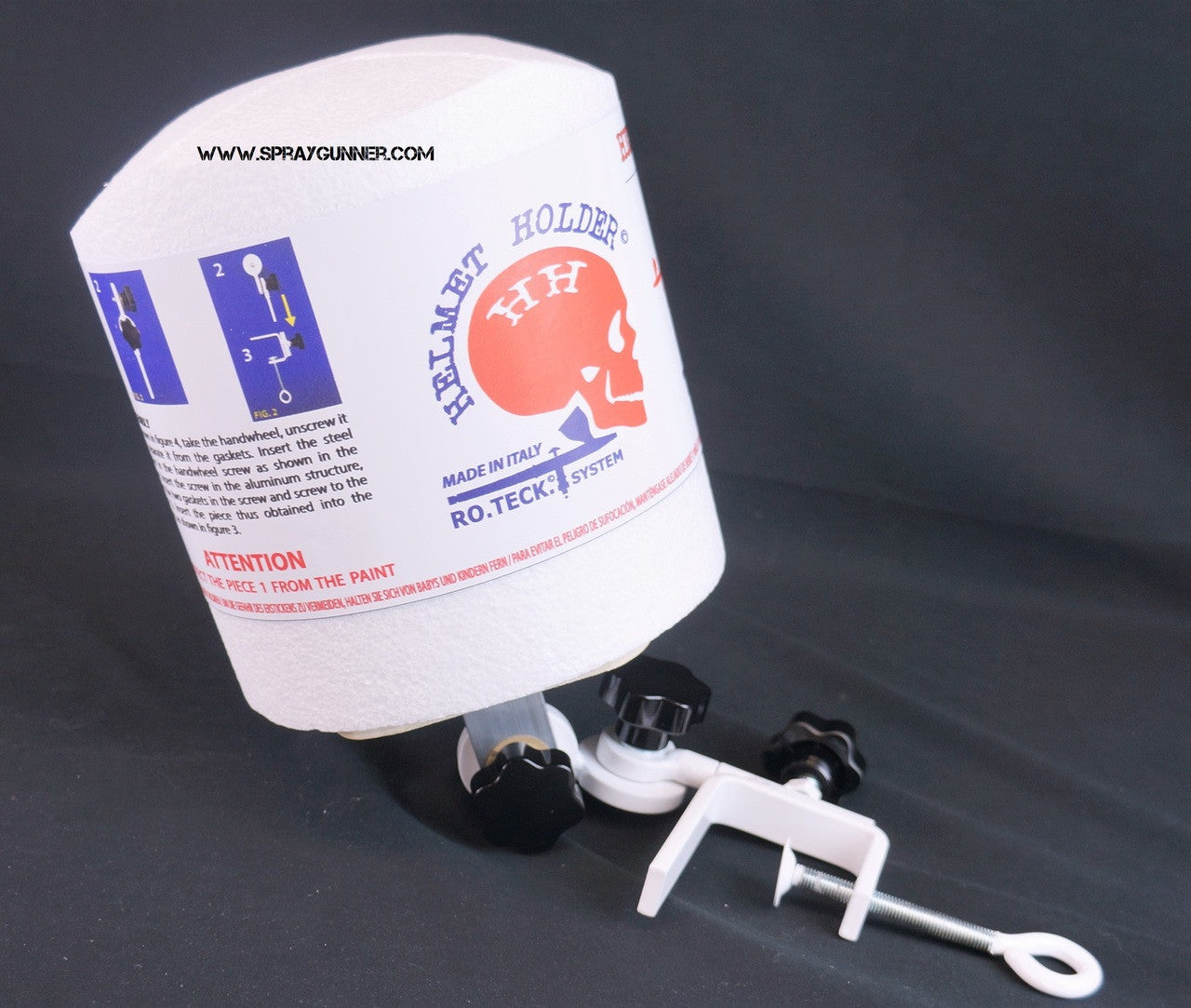 Helmet Holder for airbrushing by Ro.Teck System - SprayGunner