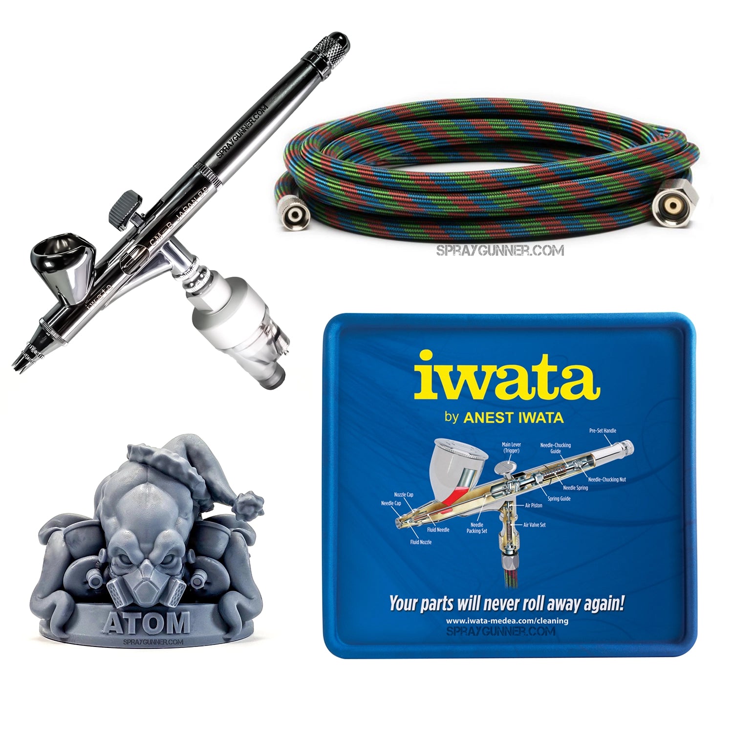 Iwata Micron CM-B Custom Gravity Feed Dual Action Airbrush - SprayGunner