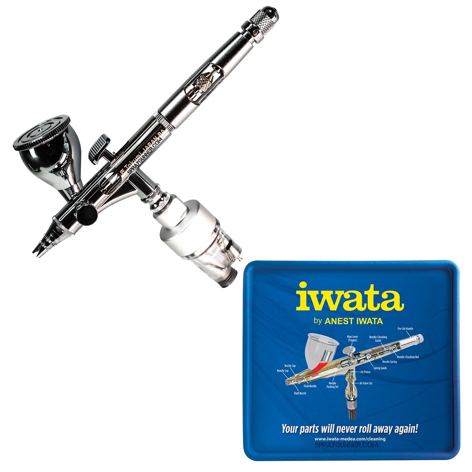 Iwata Custom Micron Takumi Side Feed Dual Action Airbrush - SprayGunner