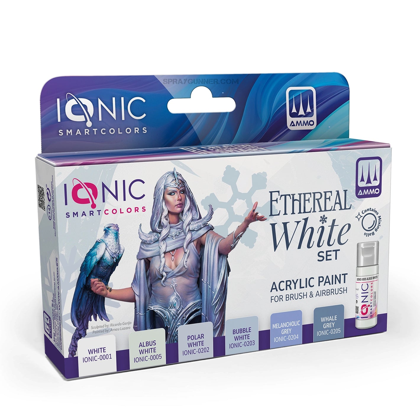 IONIC Ethereal White Paint Set of acrylic paints for figures - SprayGunner