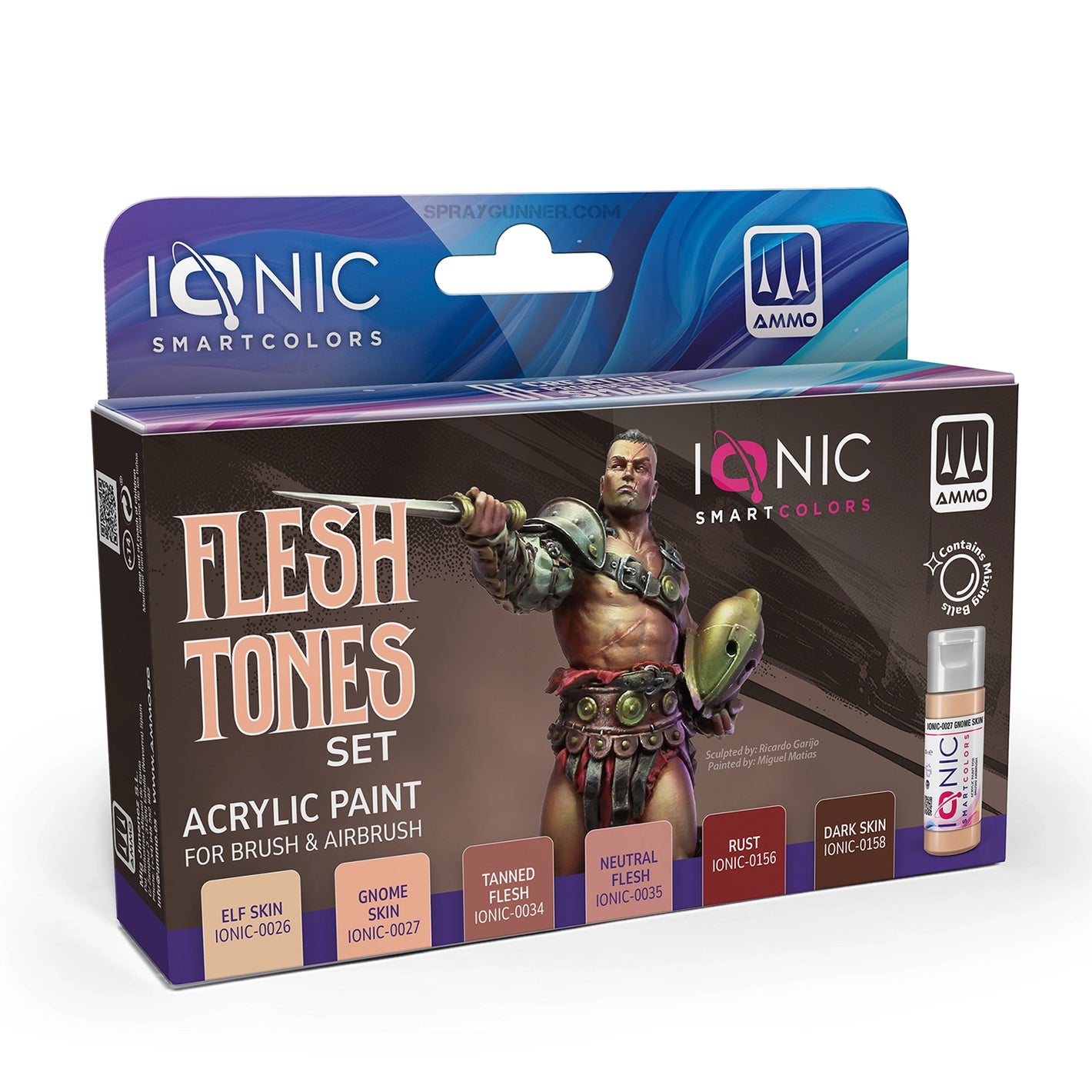 IONIC Flesh Tones Paint Set - realistic colors for figures - SprayGunner