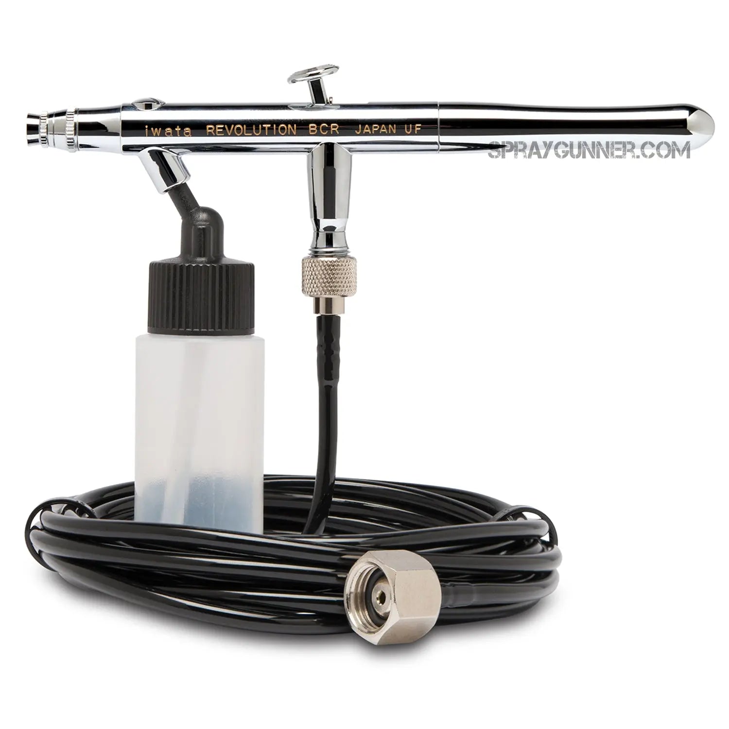 Iwata Revolution HP-BCR Siphon Feed Dual Action Airbrush with Iwata Airbrush Hose Iwata