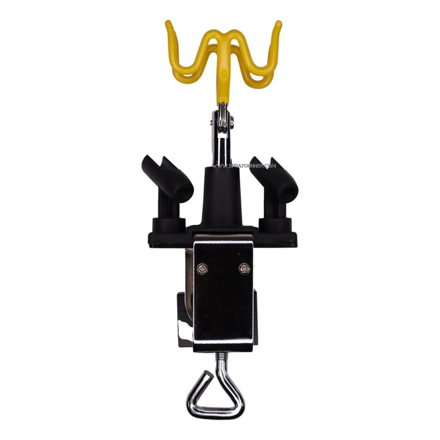 4-Airbrush Holder With Clamp - Swivel & Tilt Design For Workbench, Includes Regulator Bracket