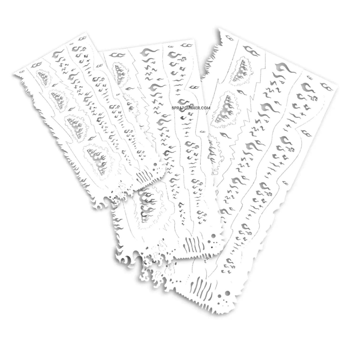 NO-NAME Brand Flames Stencil Set (3 sizes) - SprayGunner