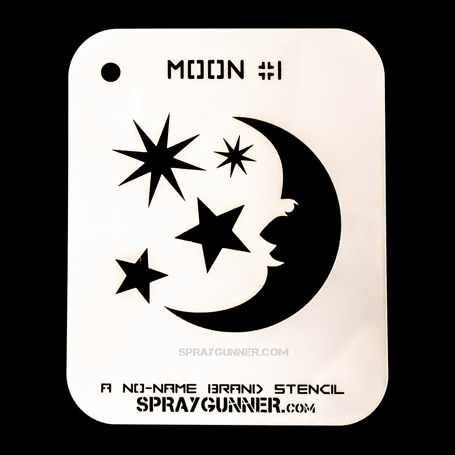 NO-NAME Brand Moon Stencil #1 - SprayGunner