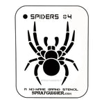 NO-NAME Brand Spiders Stencil #4 features a bold spider design for precision craft and airbrush use. Ideal for hobbyists and cosplay detailing.