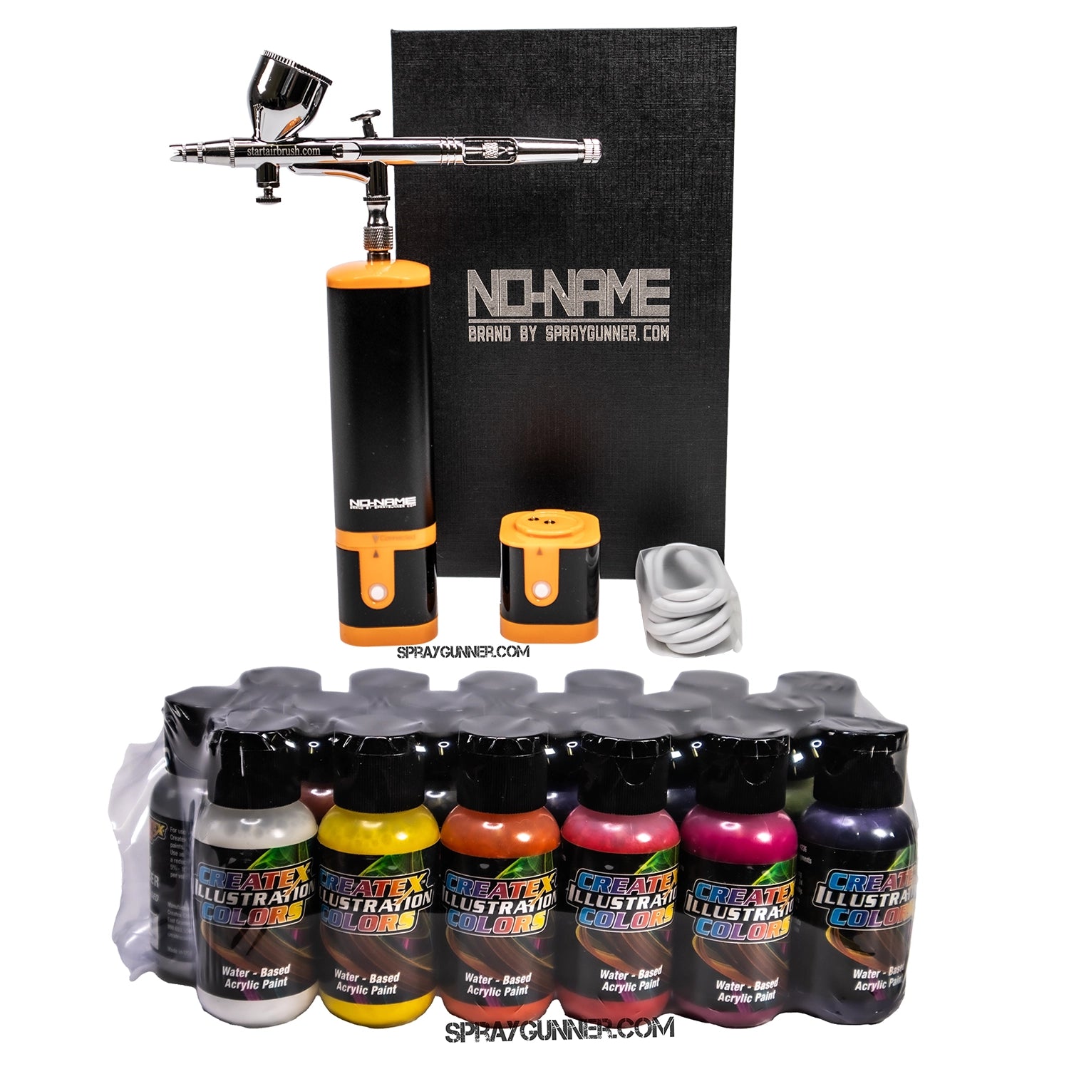 Cordless airbrush battery powered compressor with airbrush kit with Options - SprayGunner