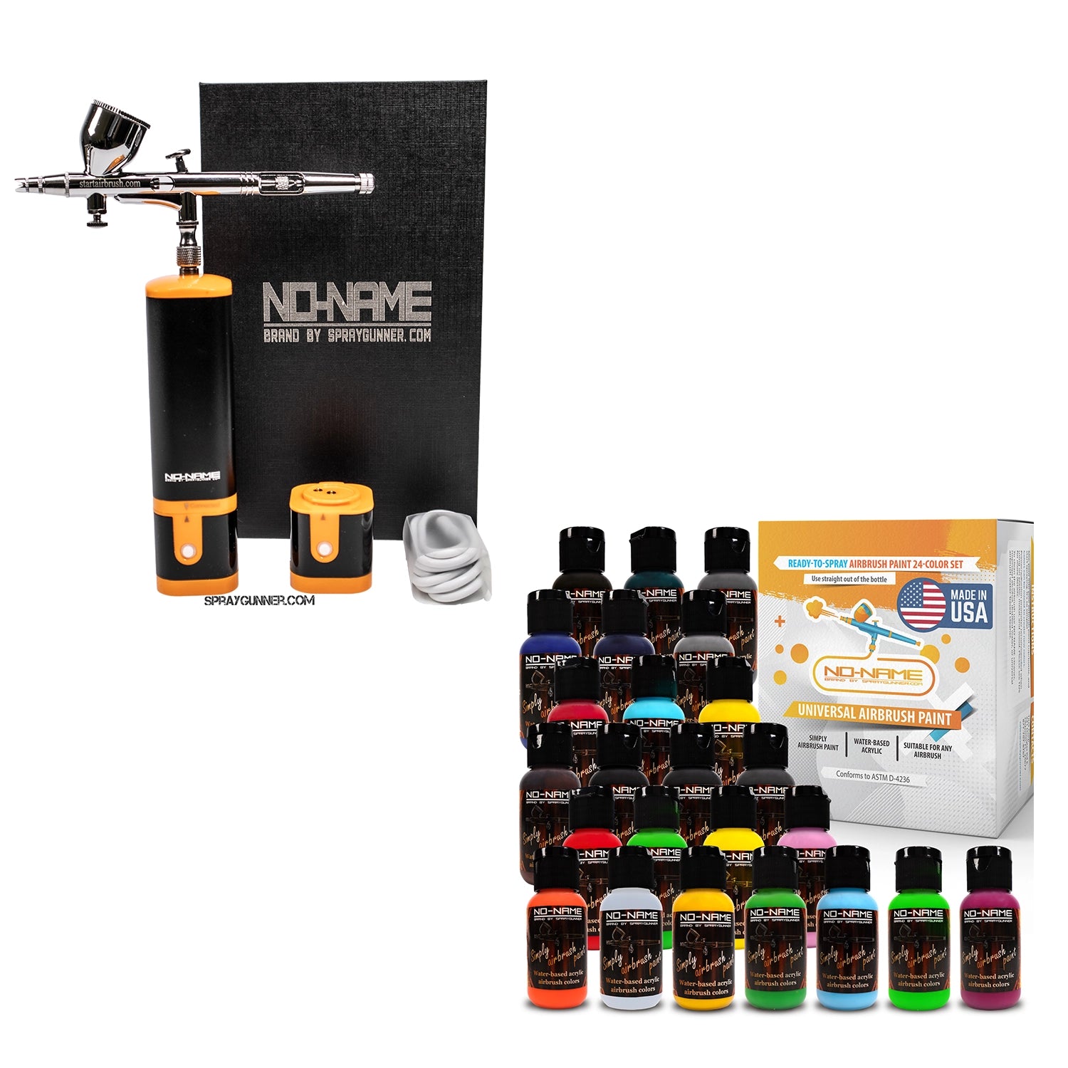 Cordless airbrush battery powered compressor with airbrush kit with Options - SprayGunner