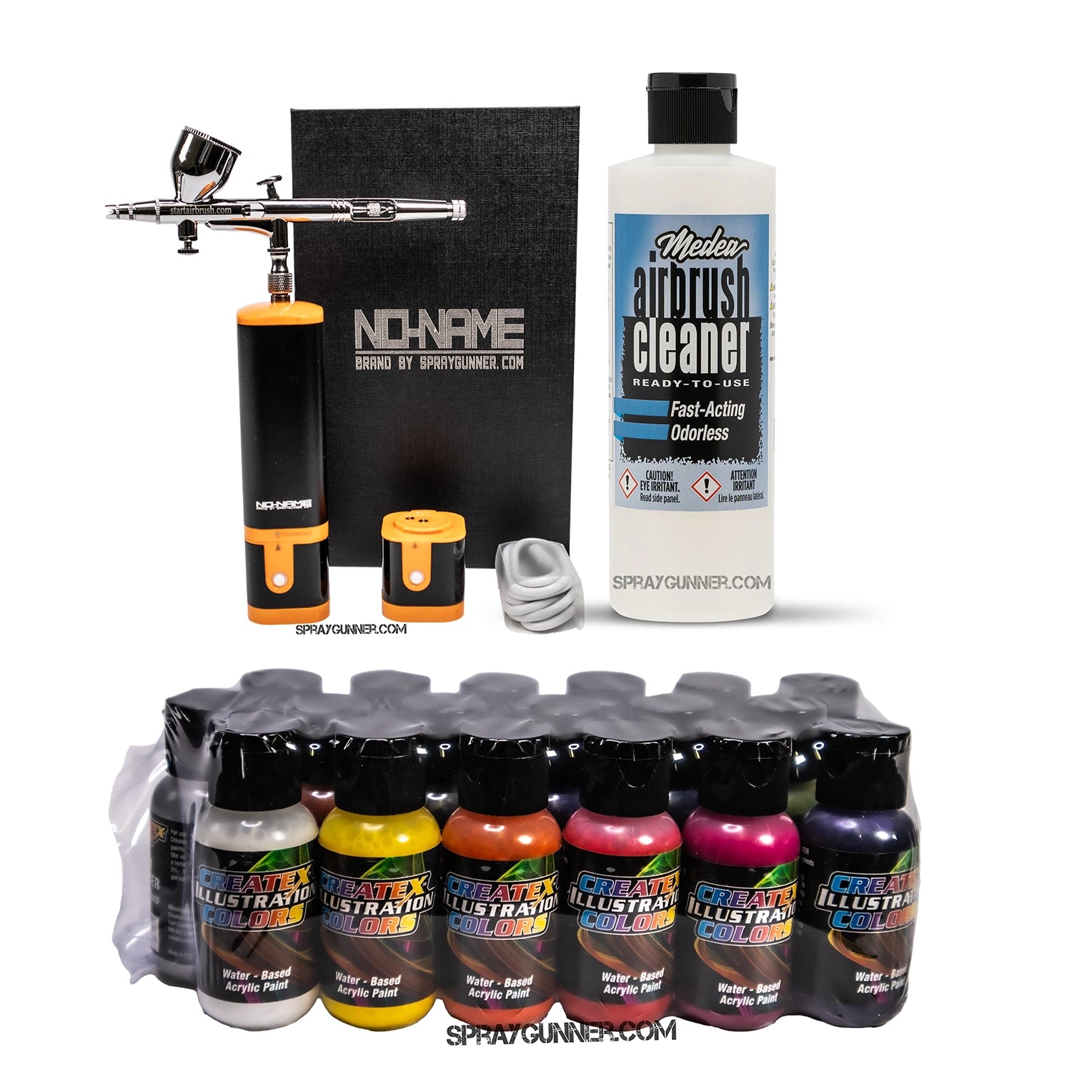 Cordless airbrush battery powered compressor with airbrush kit with Options - SprayGunner