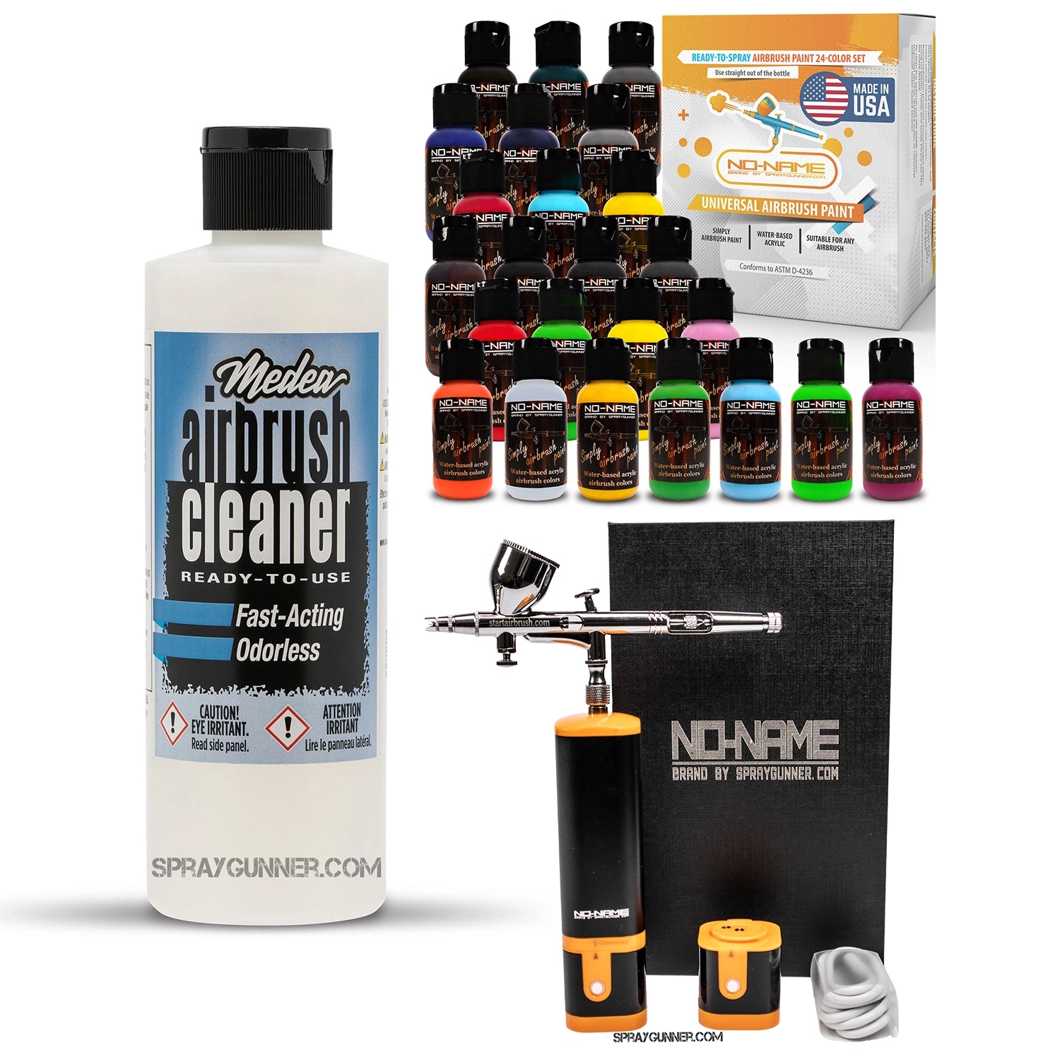 Cordless airbrush battery powered compressor with airbrush kit with Options - SprayGunner