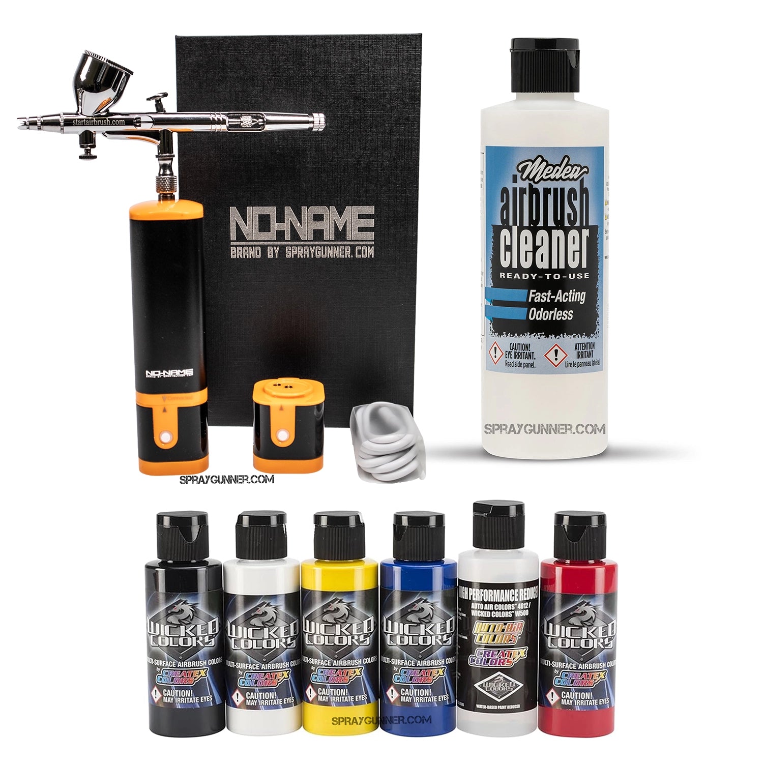 Cordless airbrush battery powered compressor with airbrush kit with Options - SprayGunner