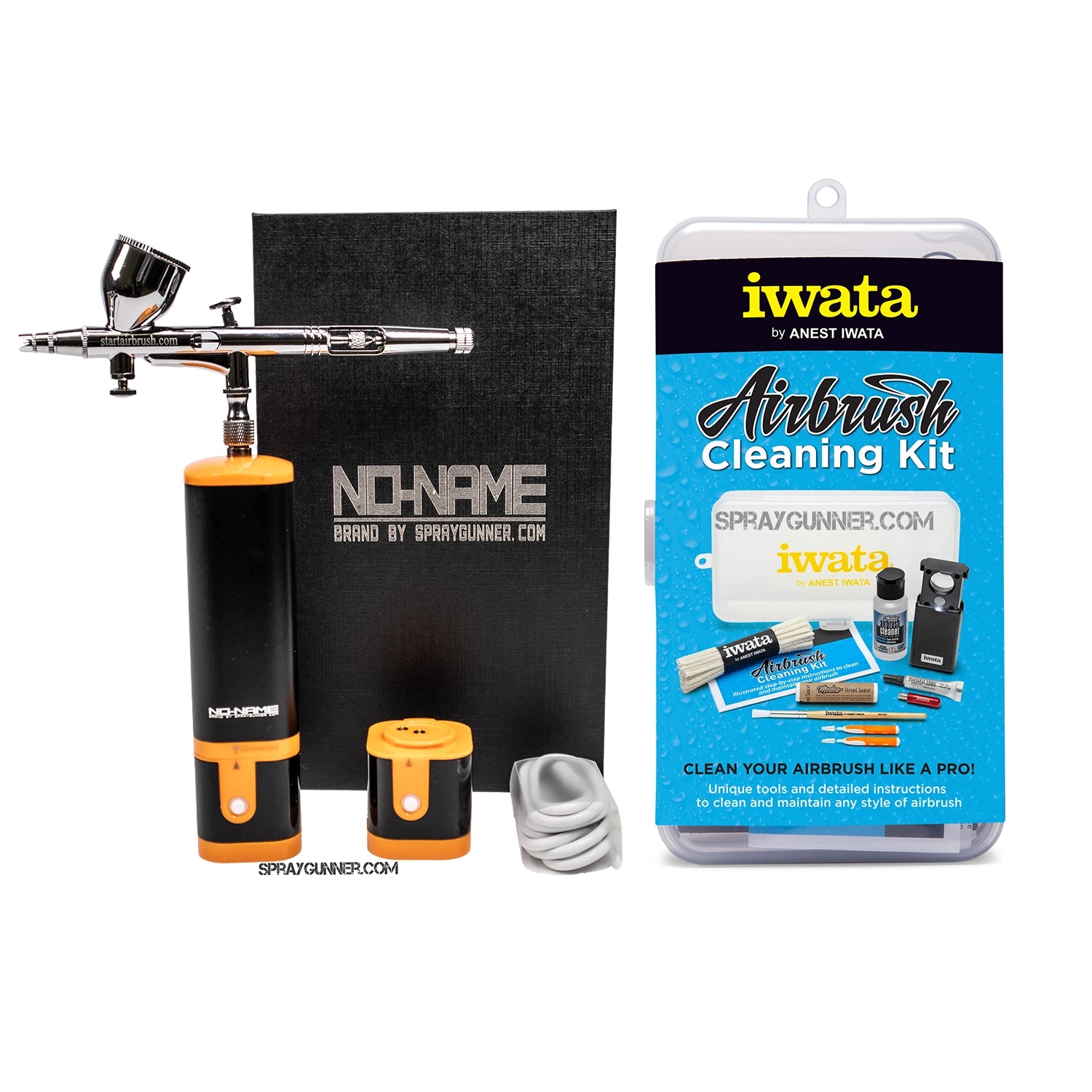 Cordless airbrush battery powered compressor with airbrush kit with Options - SprayGunner