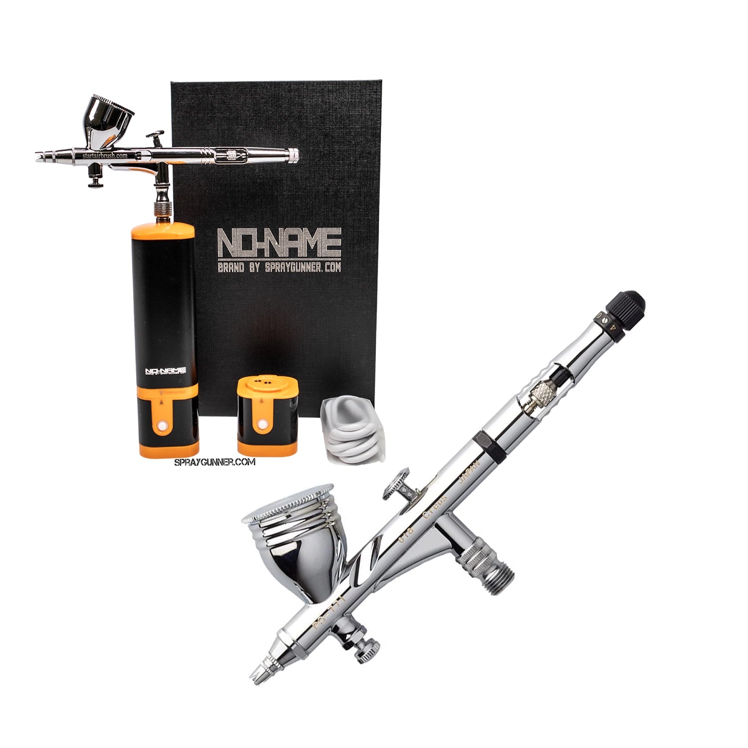 Cordless airbrush battery powered compressor with airbrush kit with Options - SprayGunner