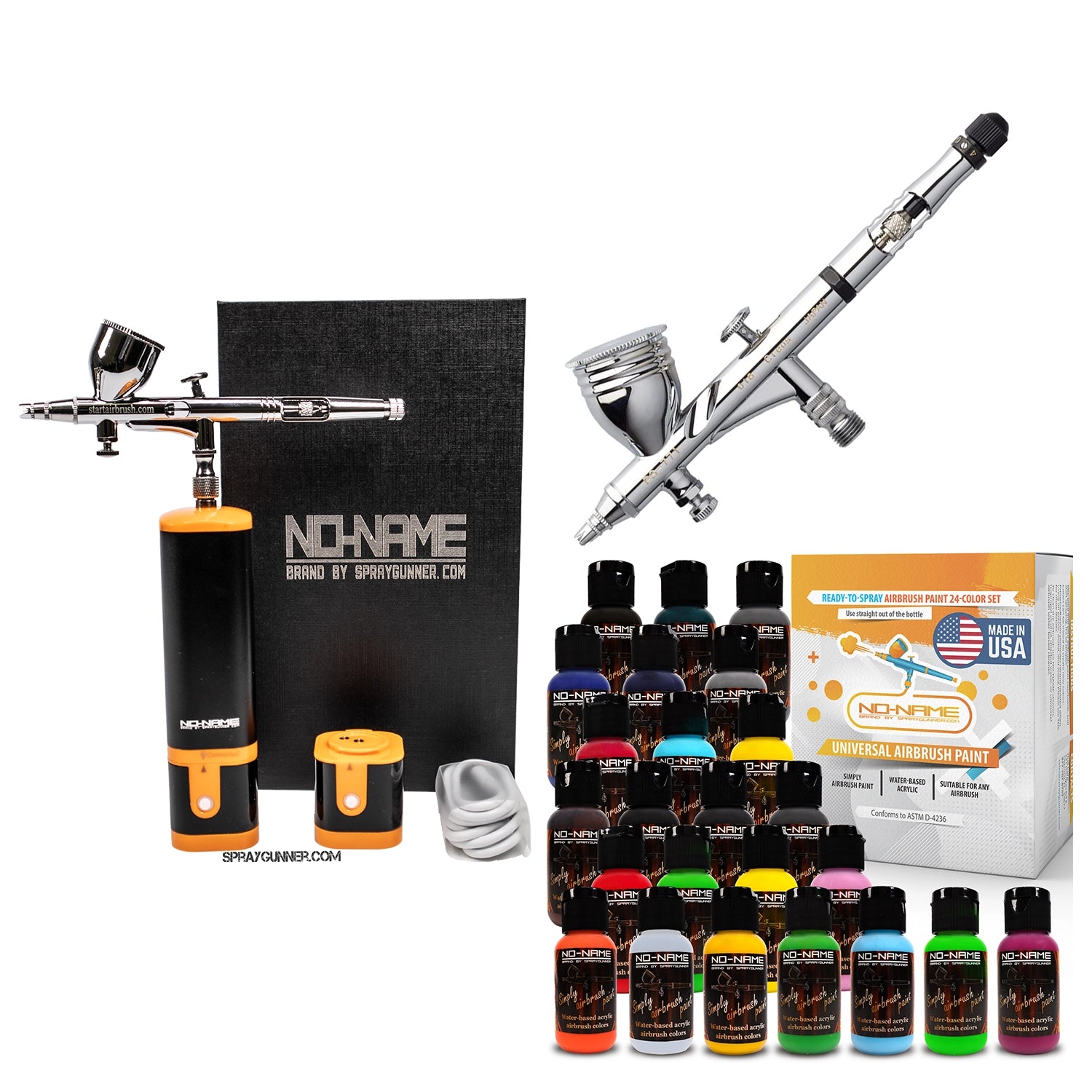 Cordless airbrush battery powered compressor with airbrush kit with Options - SprayGunner