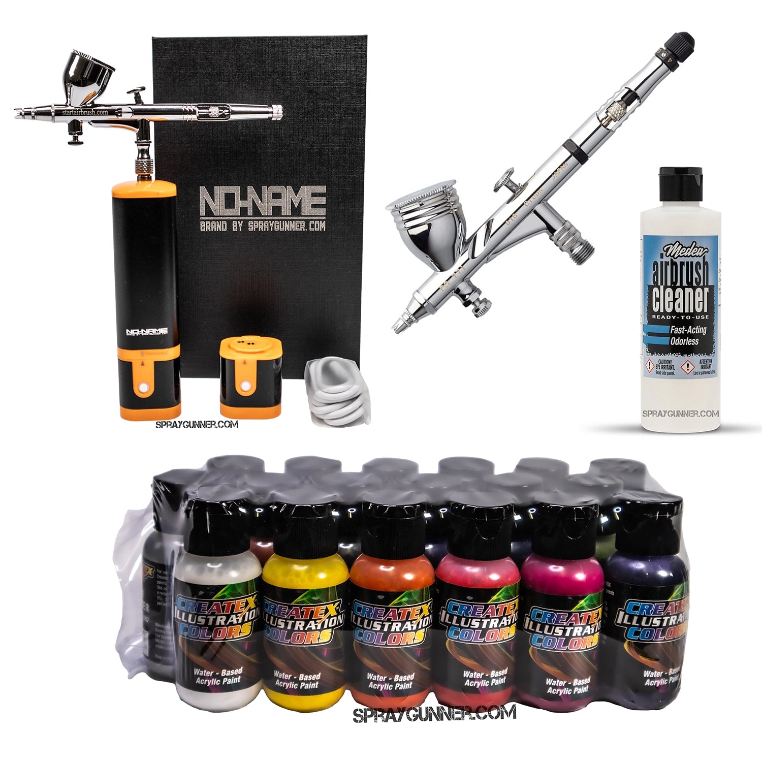 Cordless airbrush battery powered compressor with airbrush kit with Options - SprayGunner