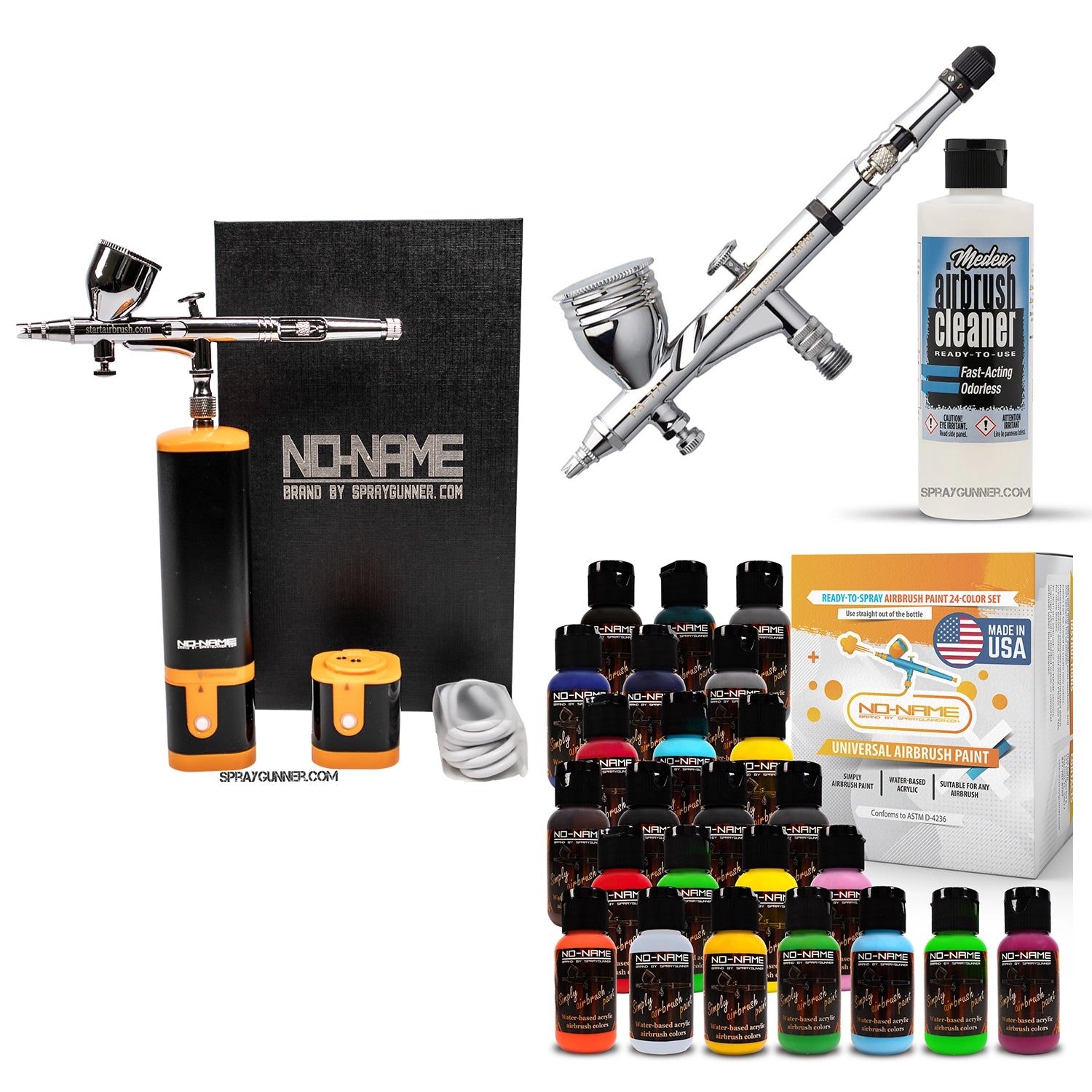 Cordless airbrush battery powered compressor with airbrush kit with Options - SprayGunner