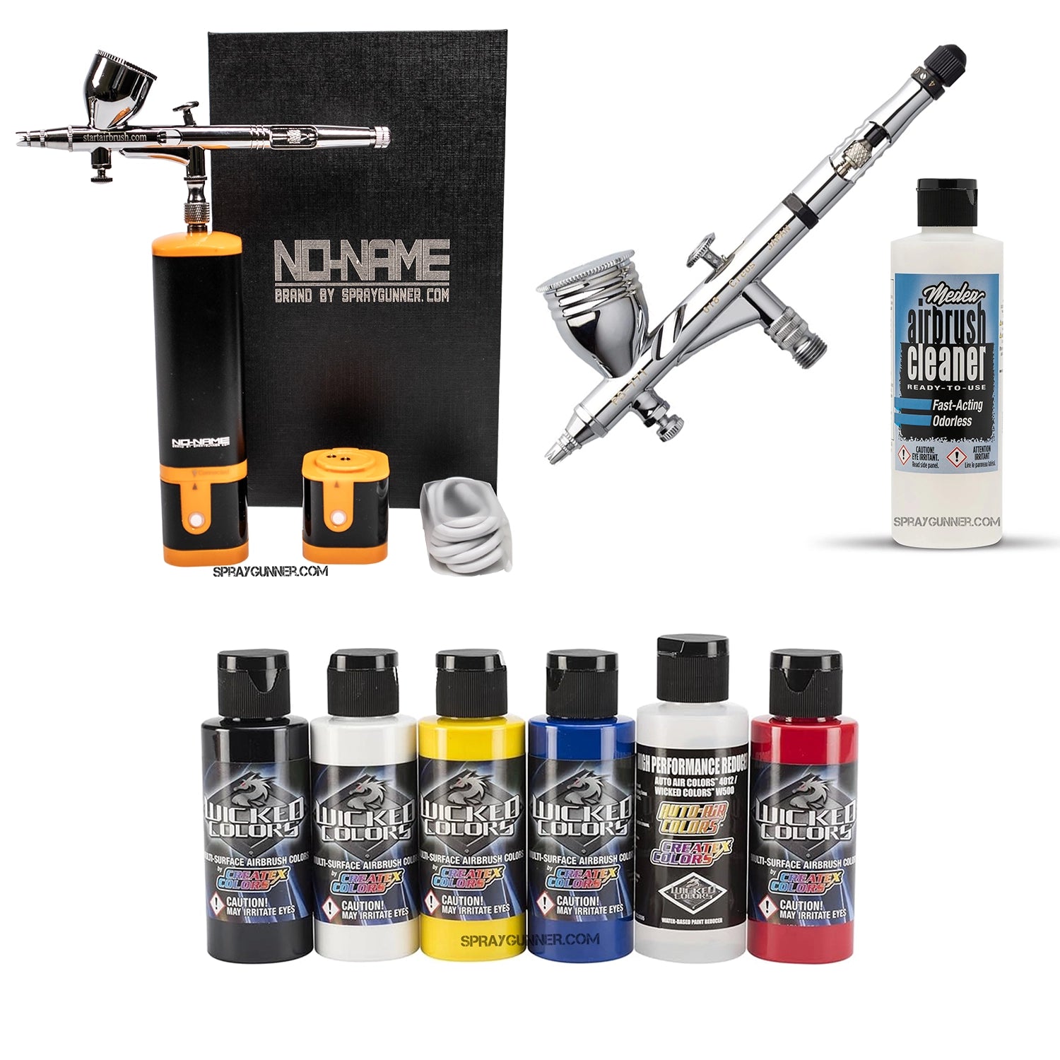 Cordless airbrush battery powered compressor with airbrush kit with Options - SprayGunner