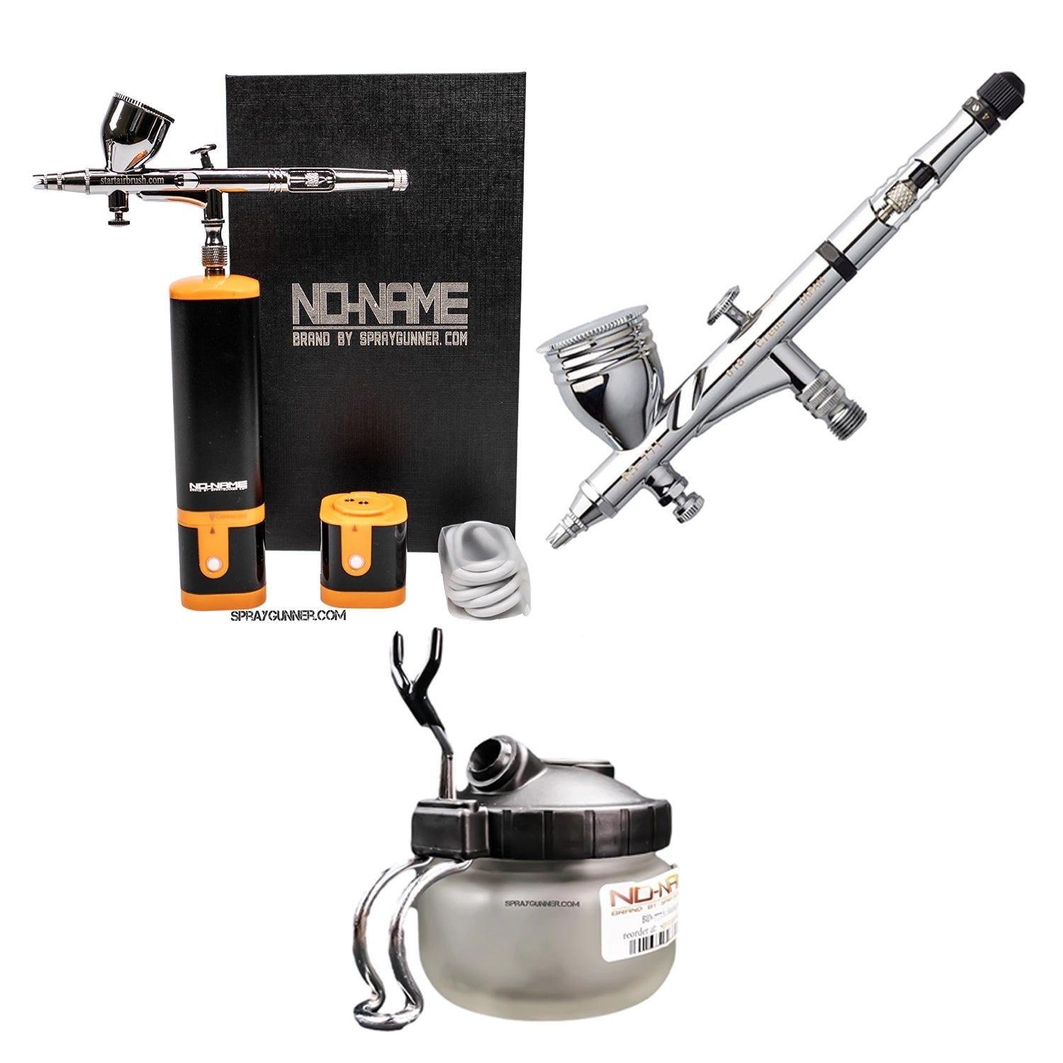 Cordless airbrush battery powered compressor with airbrush kit with Options - SprayGunner