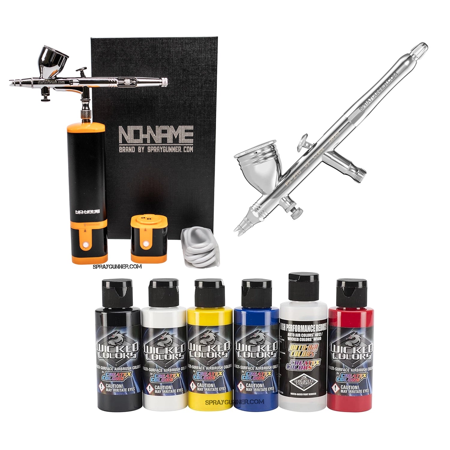 Cordless airbrush battery powered compressor with airbrush kit with Options - SprayGunner