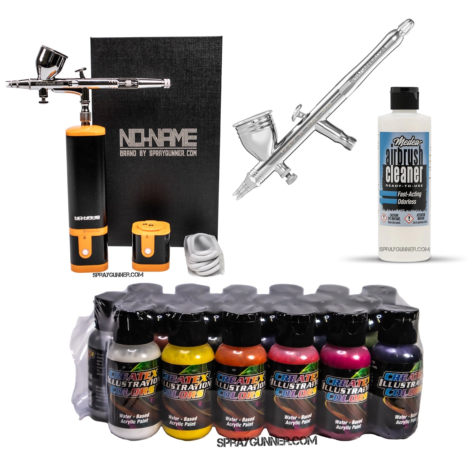 Cordless airbrush battery powered compressor with airbrush kit with Options - SprayGunner