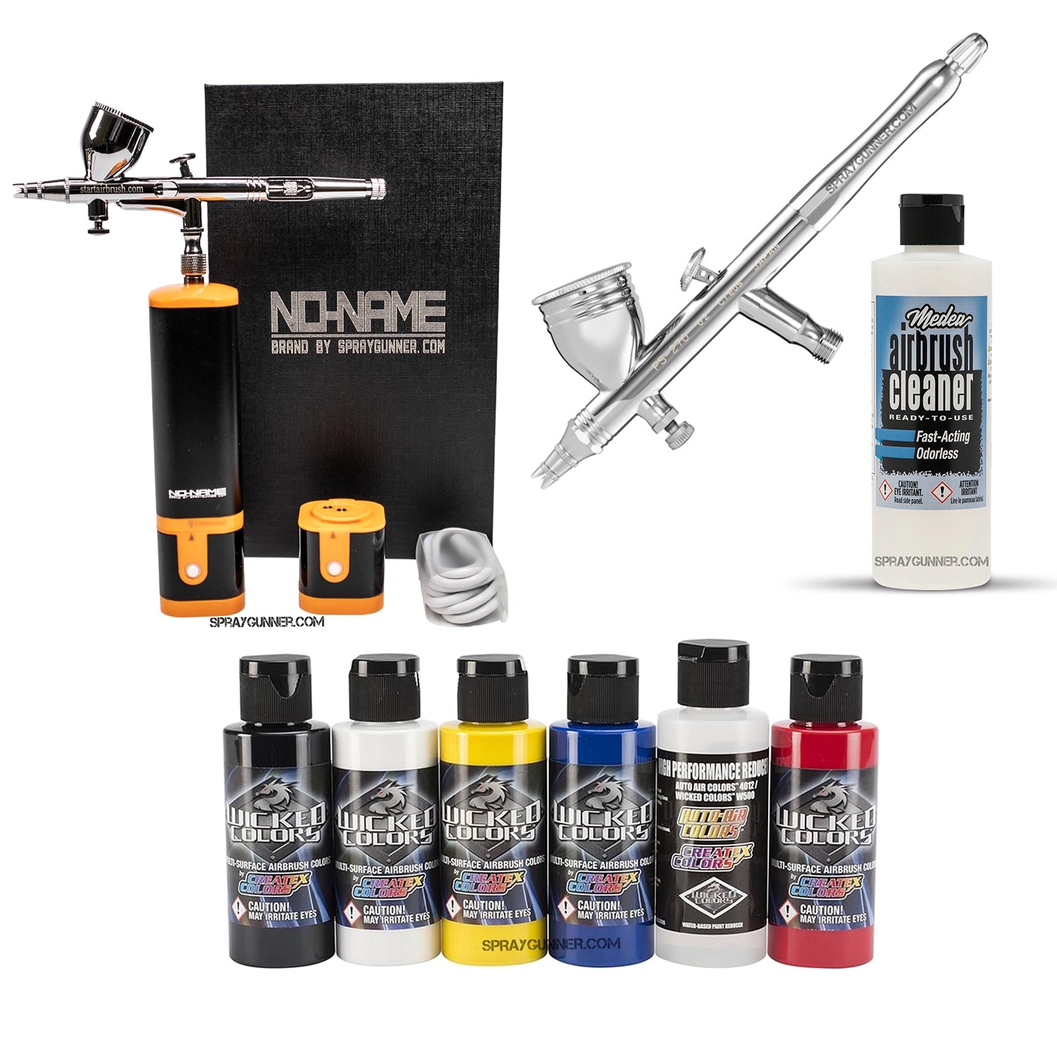 Cordless airbrush battery powered compressor with airbrush kit with Options - SprayGunner