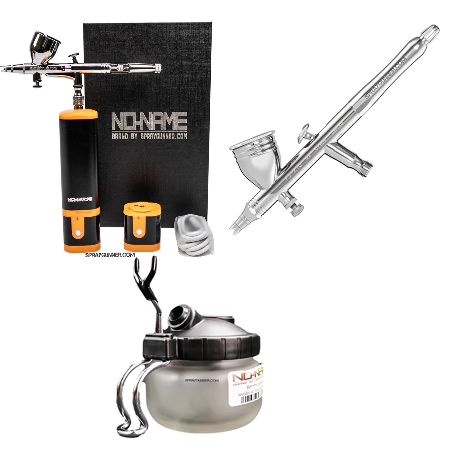 Cordless airbrush battery powered compressor with airbrush kit with Options - SprayGunner
