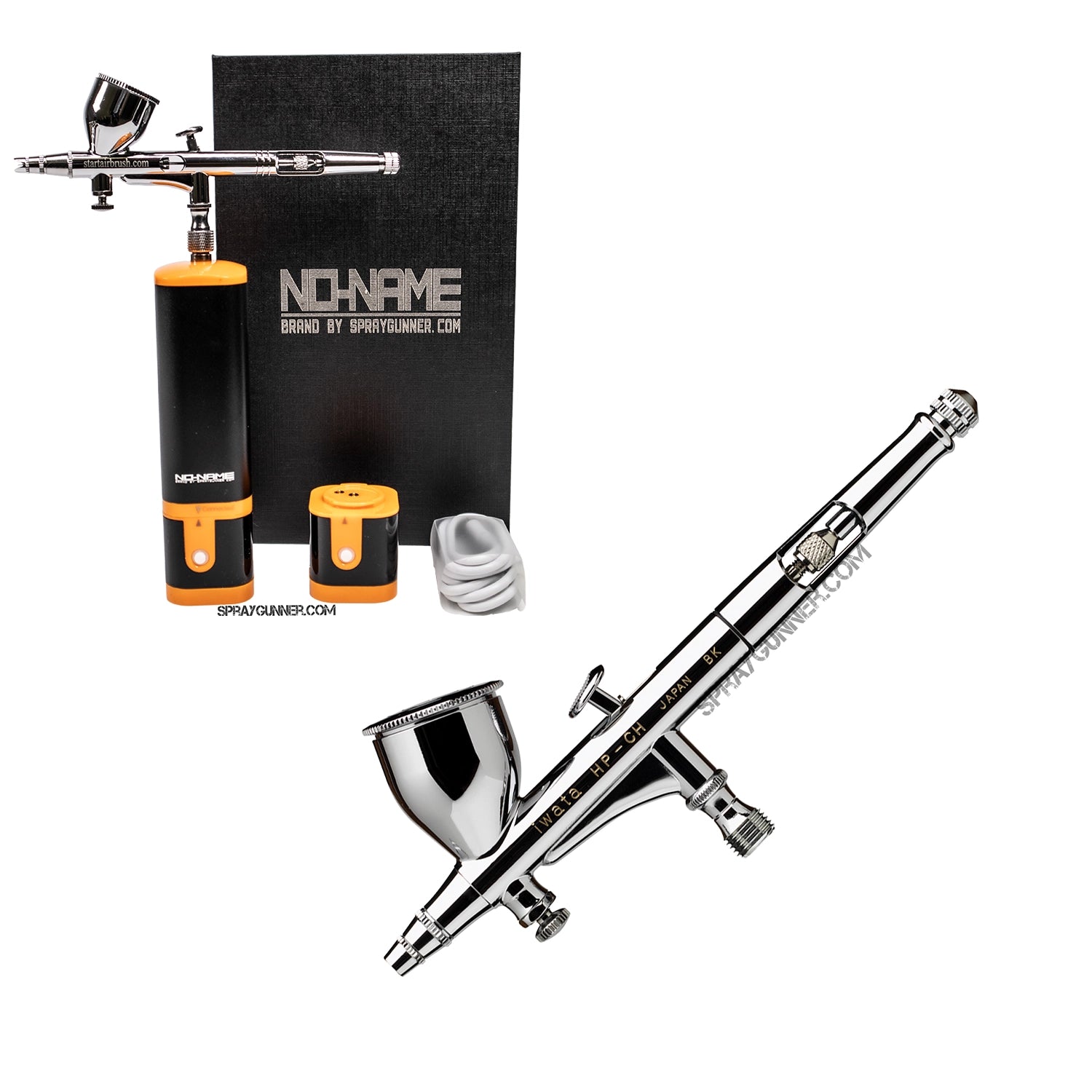 Cordless airbrush battery powered compressor with airbrush kit with Options - SprayGunner