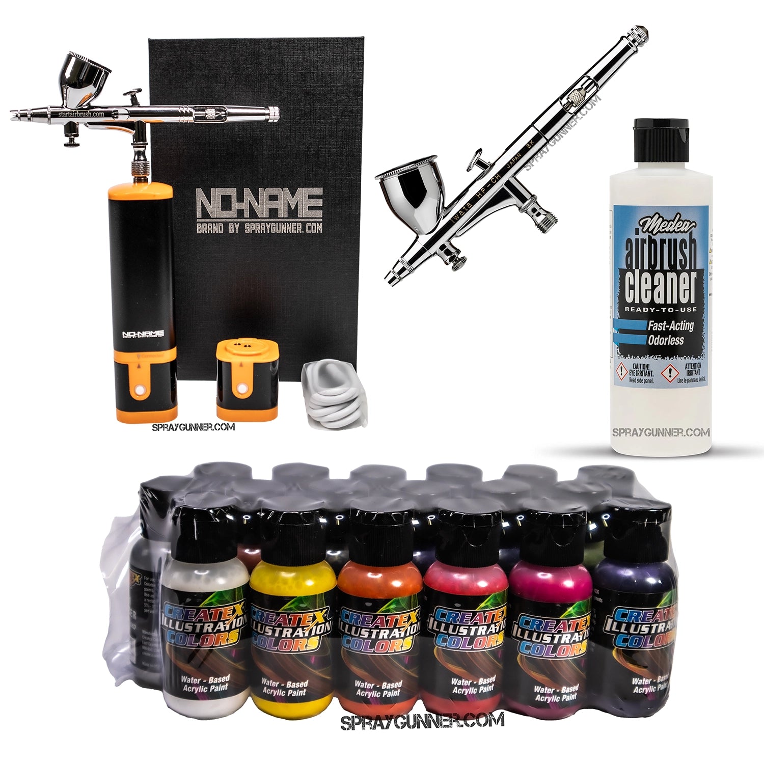 Cordless airbrush battery powered compressor with airbrush kit with Options - SprayGunner