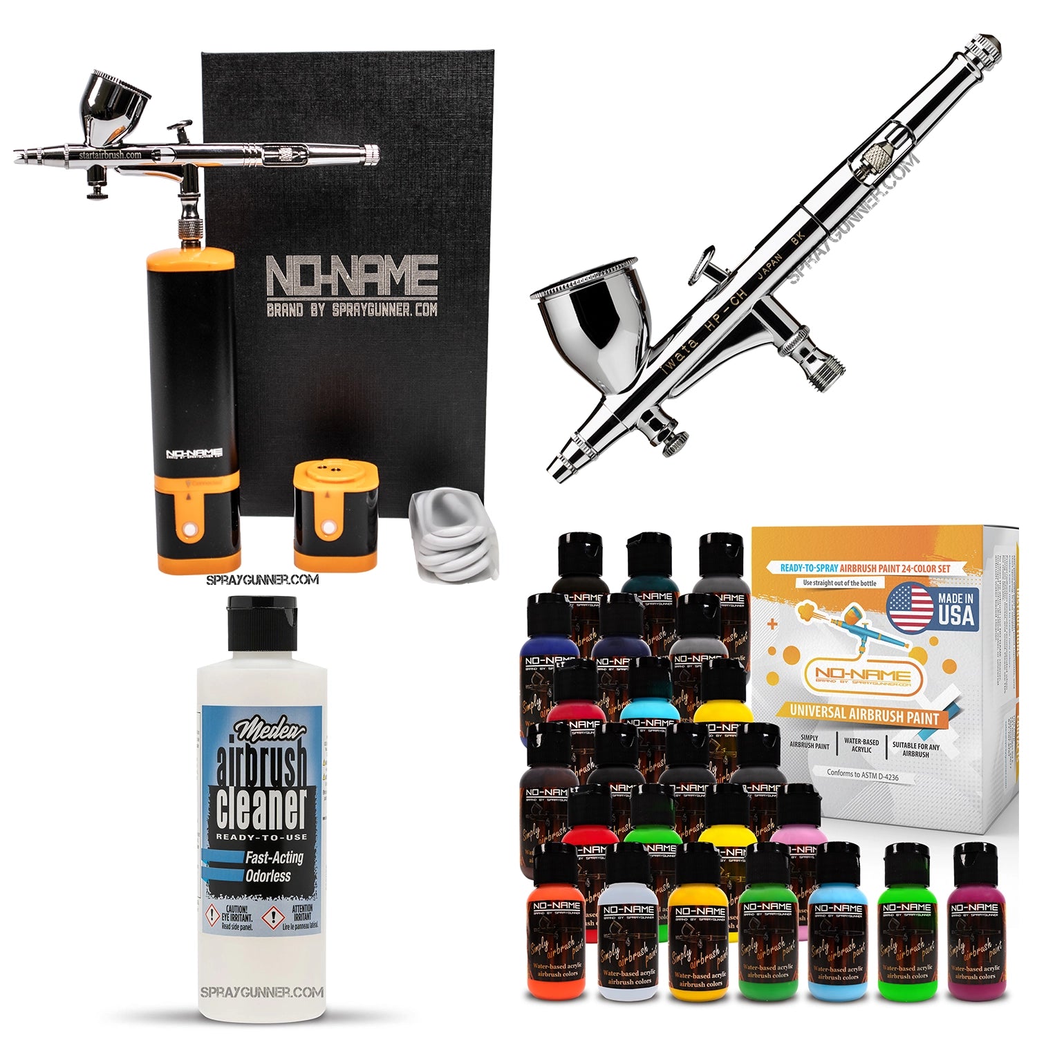 Cordless airbrush battery powered compressor with airbrush kit with Options - SprayGunner