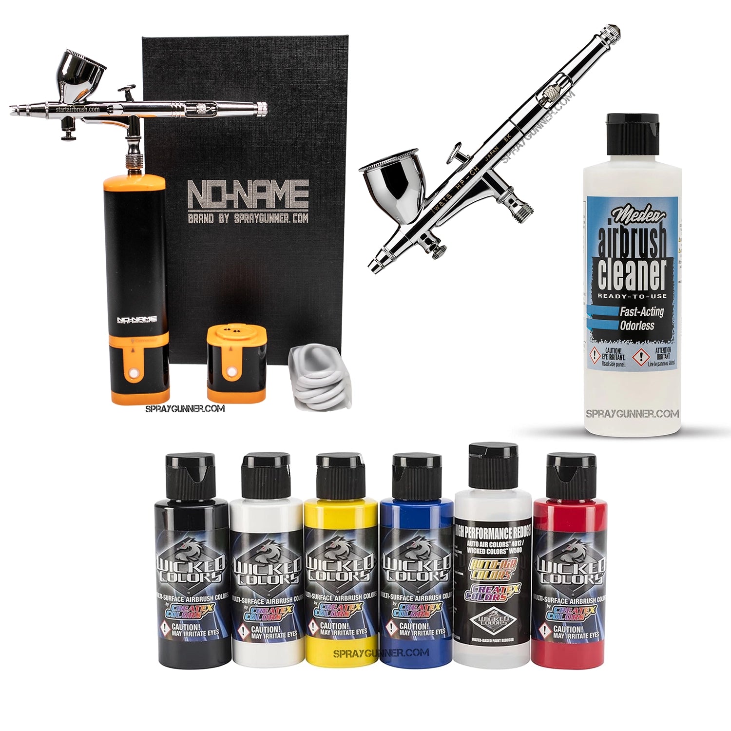Cordless airbrush battery powered compressor with airbrush kit with Options - SprayGunner