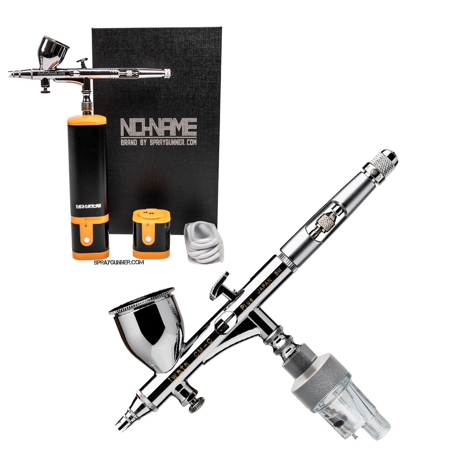 Cordless airbrush battery powered compressor with airbrush kit with Options - SprayGunner