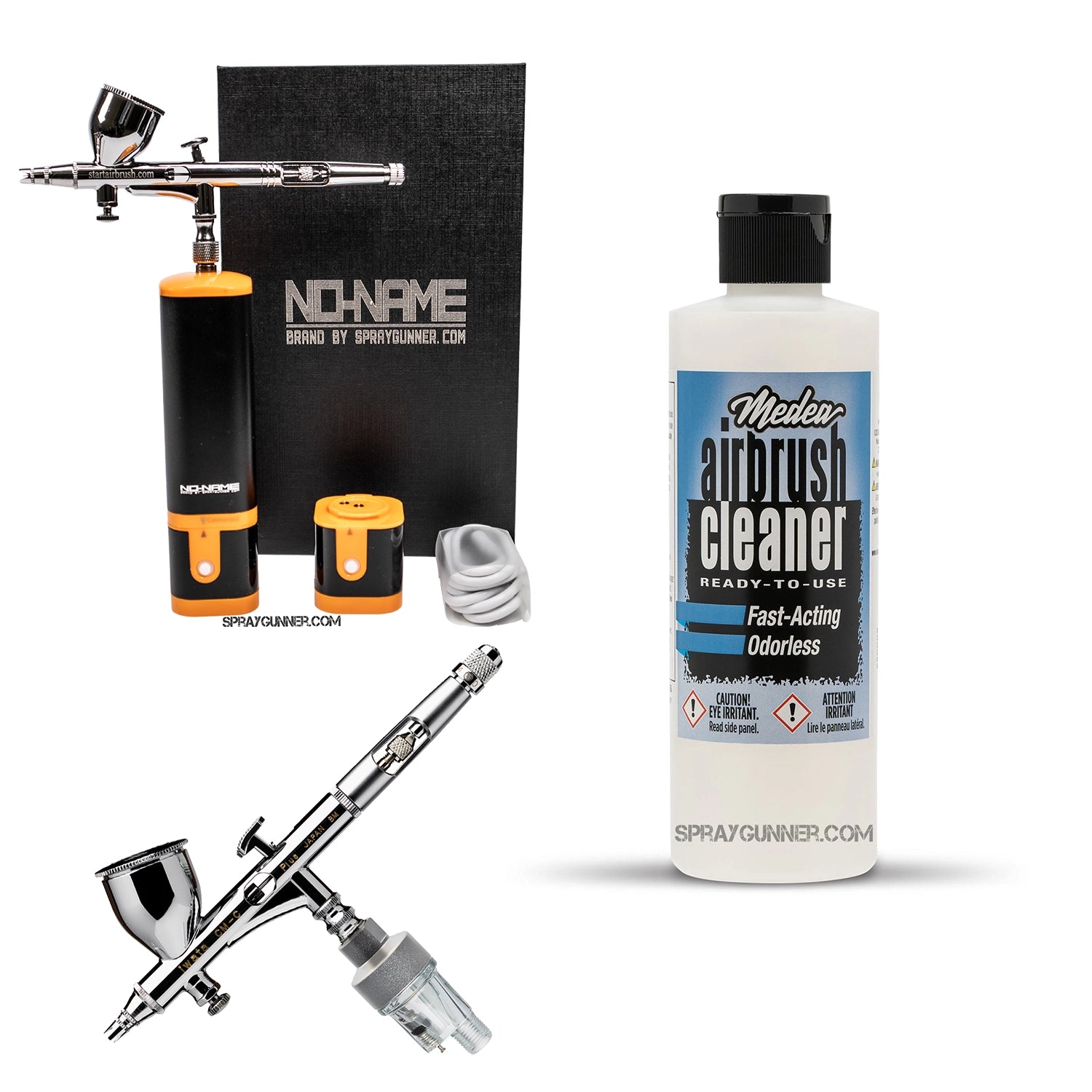 Cordless airbrush battery powered compressor with airbrush kit with Options - SprayGunner