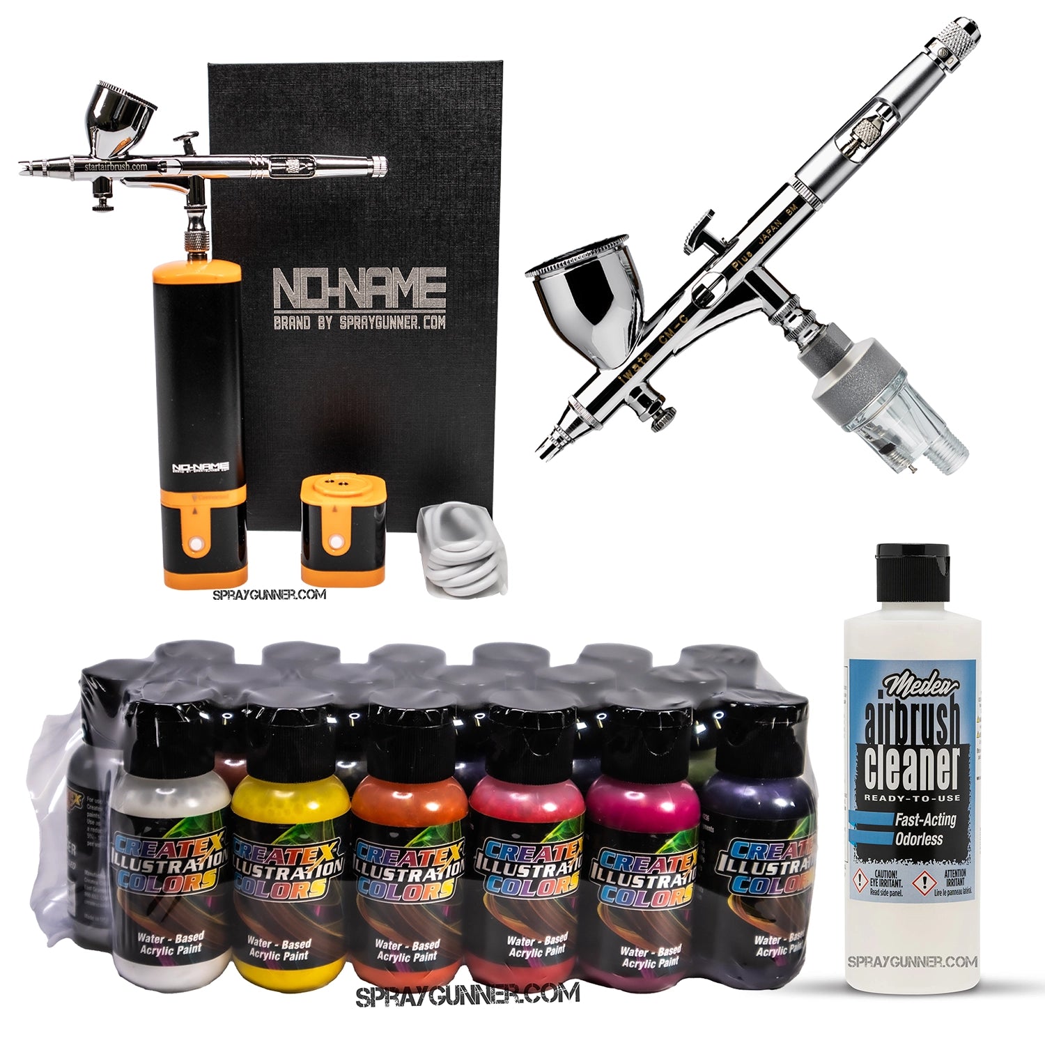 Cordless airbrush battery powered compressor with airbrush kit with Options - SprayGunner