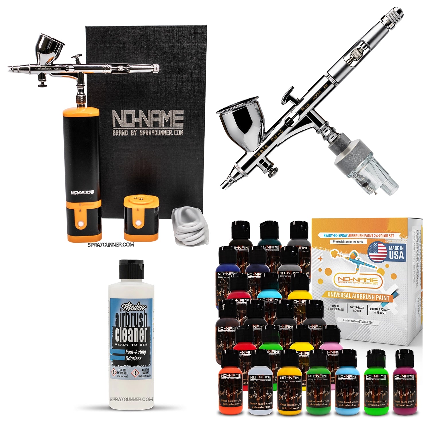 Cordless airbrush battery powered compressor with airbrush kit with Options - SprayGunner