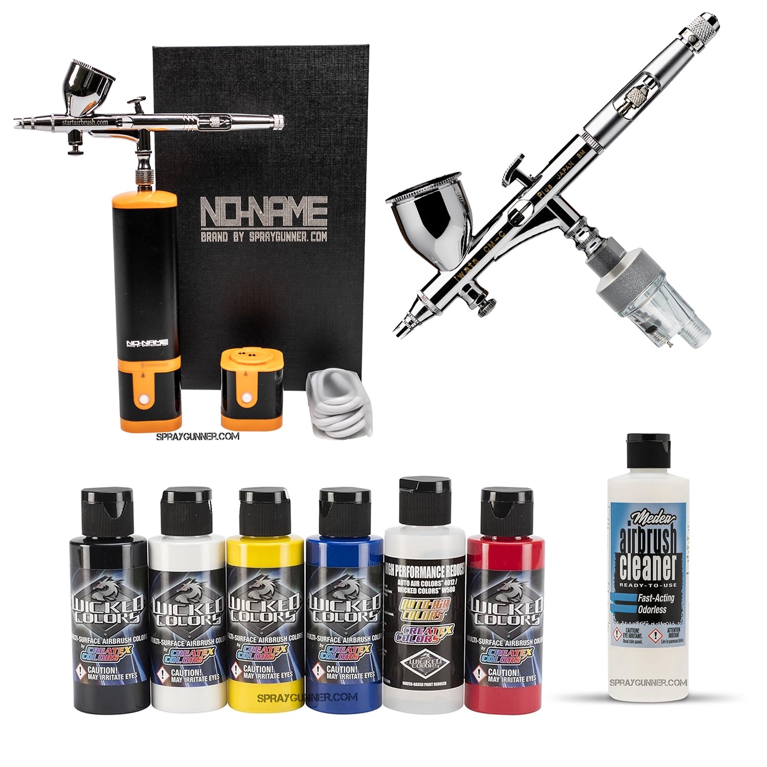 Cordless airbrush battery powered compressor with airbrush kit with Options - SprayGunner