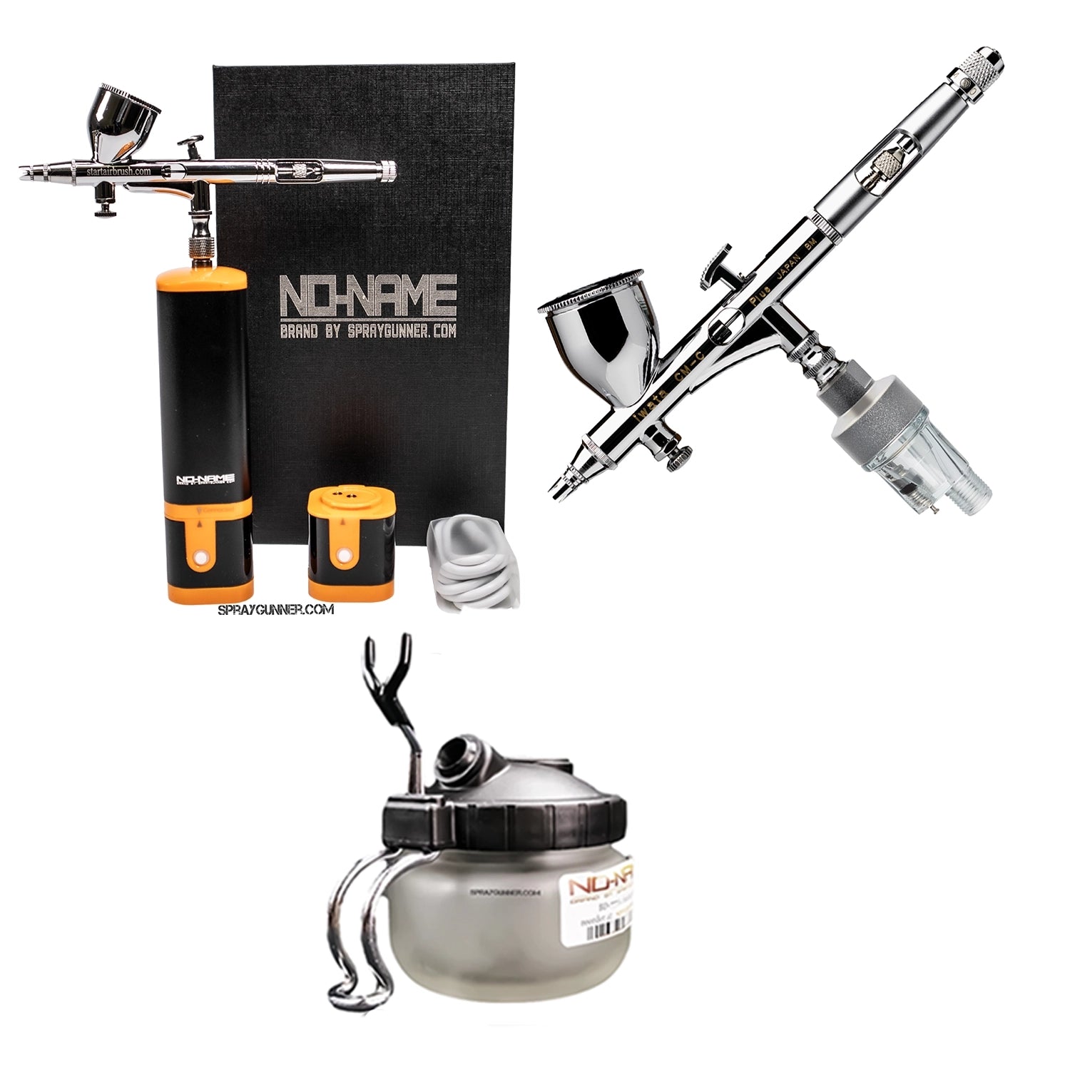 Cordless airbrush battery powered compressor with airbrush kit with Options - SprayGunner