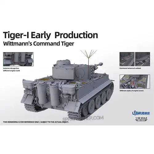 TAKSUYNO004 1:48 Suyata by Takom - Tiger I Early Wittman's Command Tiger (Full Interior) TAKOM