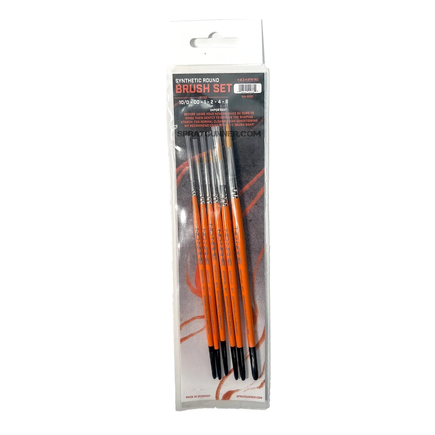 IONIC Basic Paint Set for Miniatures + NO-NAME Synthetic Round Brush Set - SprayGunner