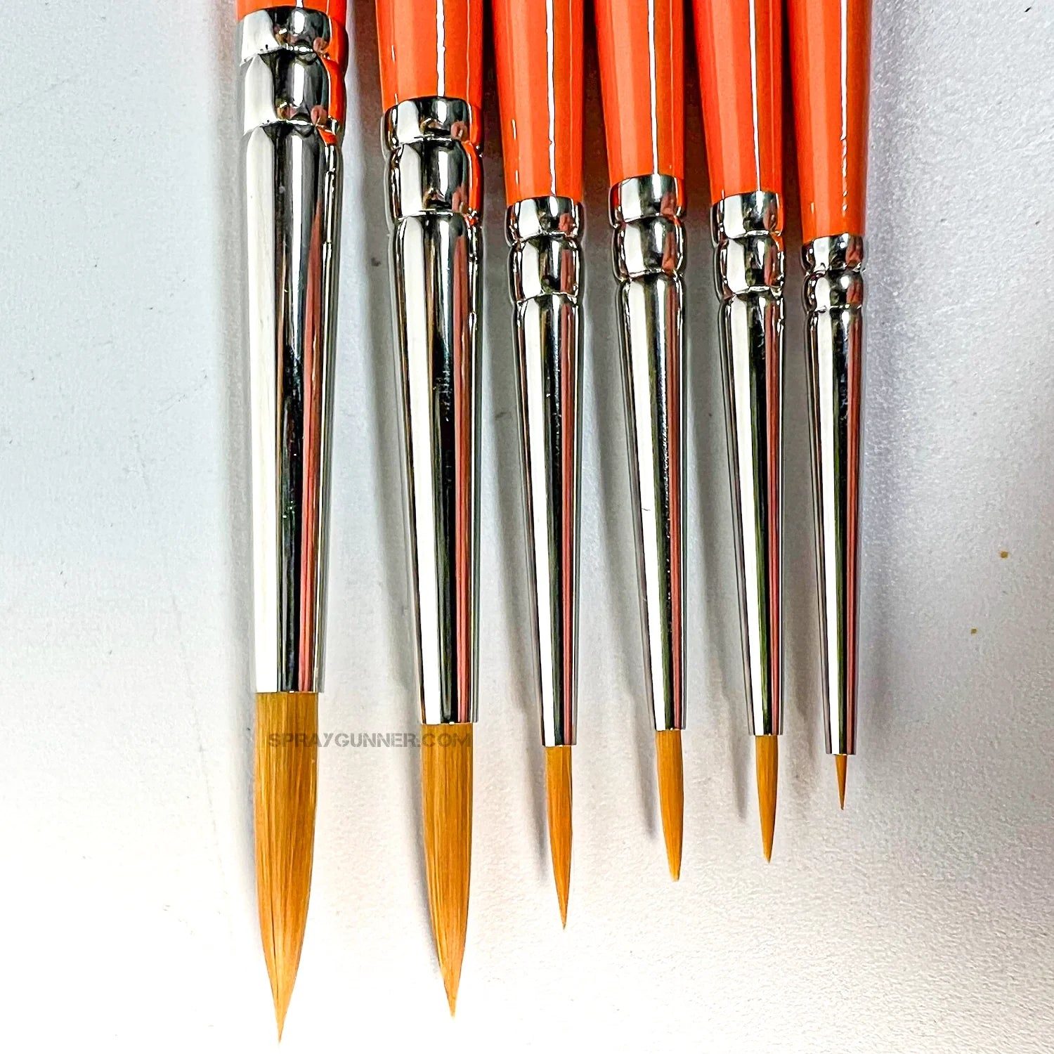 IONIC Basic Paint Set for Miniatures + NO-NAME Synthetic Round Brush Set - SprayGunner