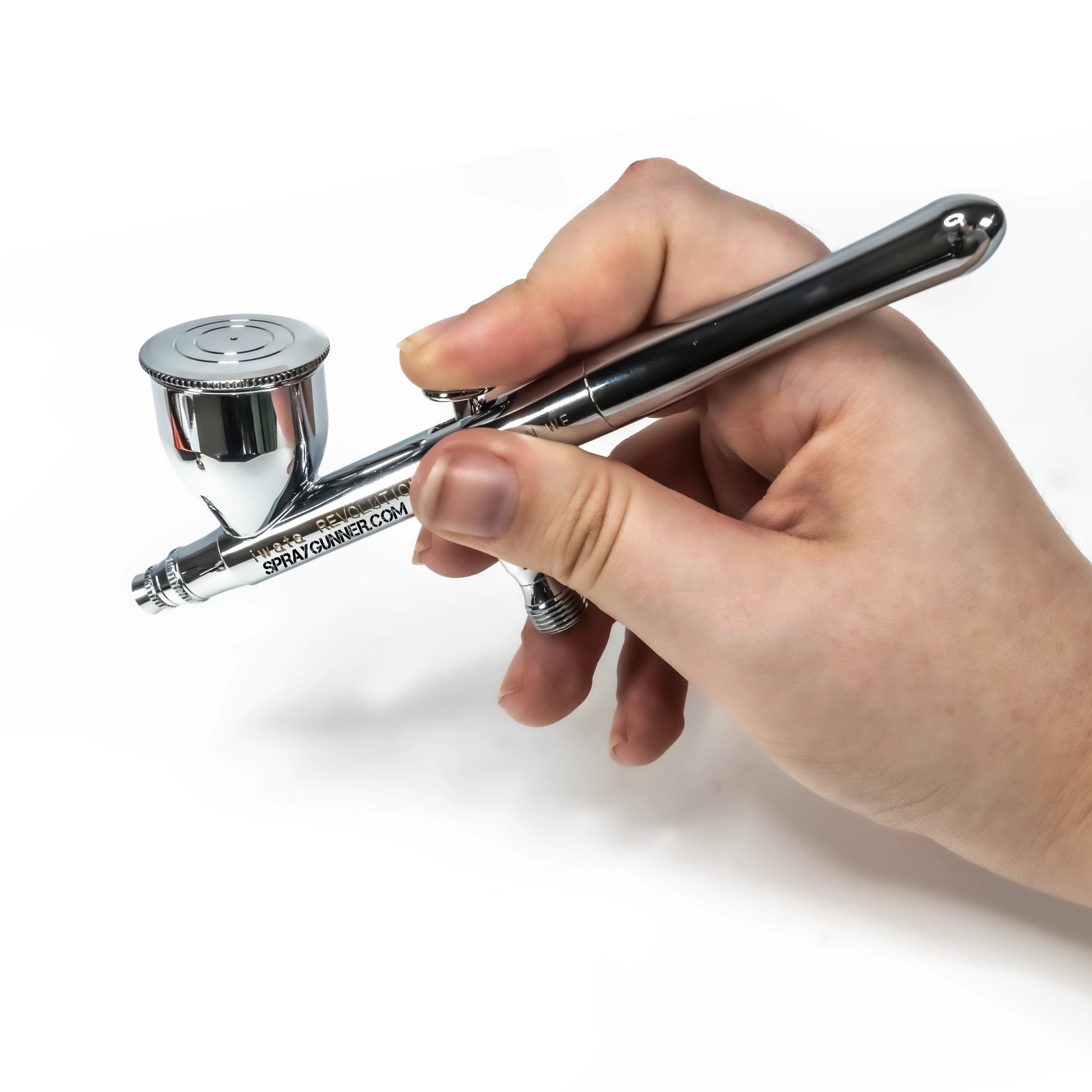 Iwata Revolution HP-CR Gravity Feed Dual Action Airbrush - SprayGunner