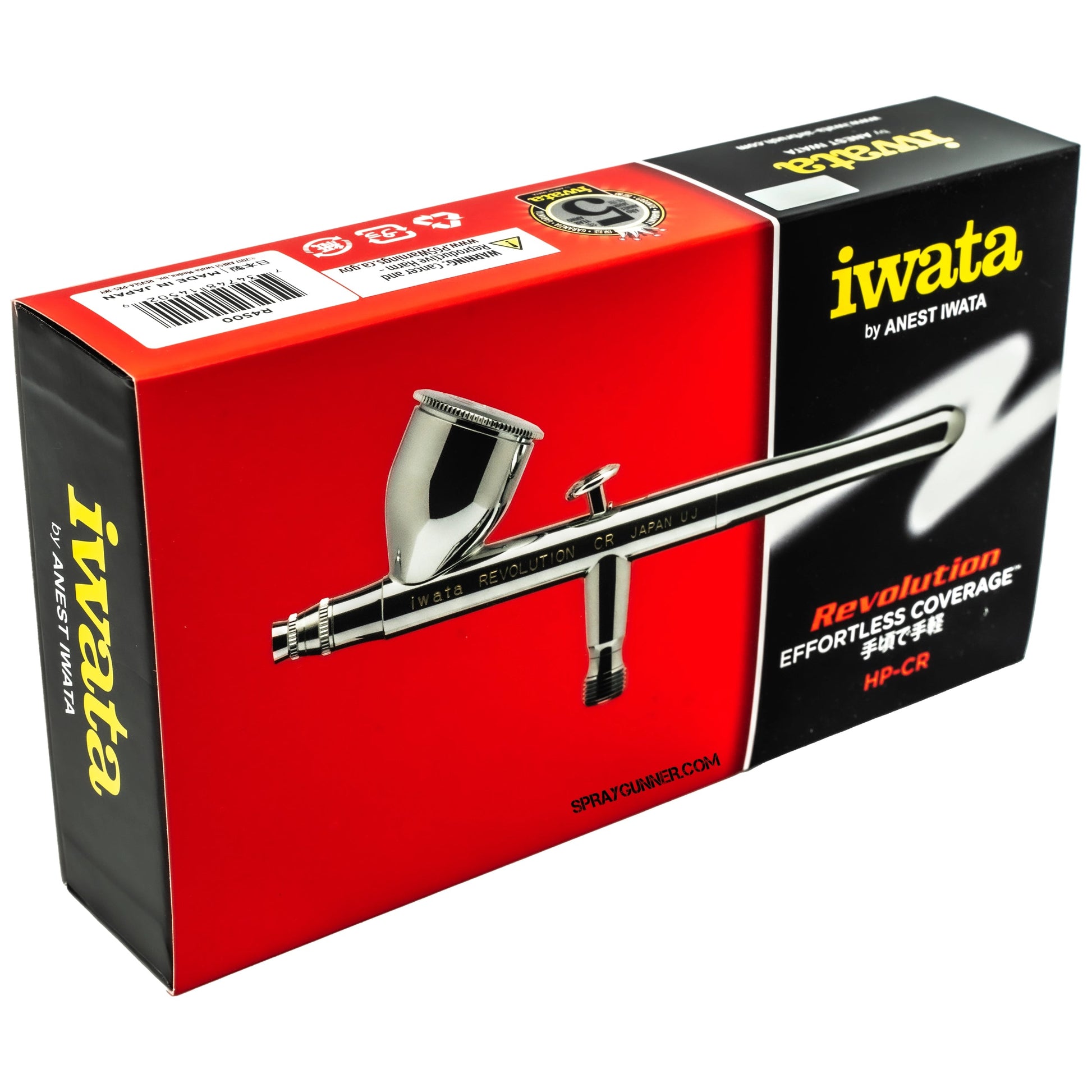 Iwata Revolution HP-CR Gravity Feed Dual Action Airbrush - SprayGunner