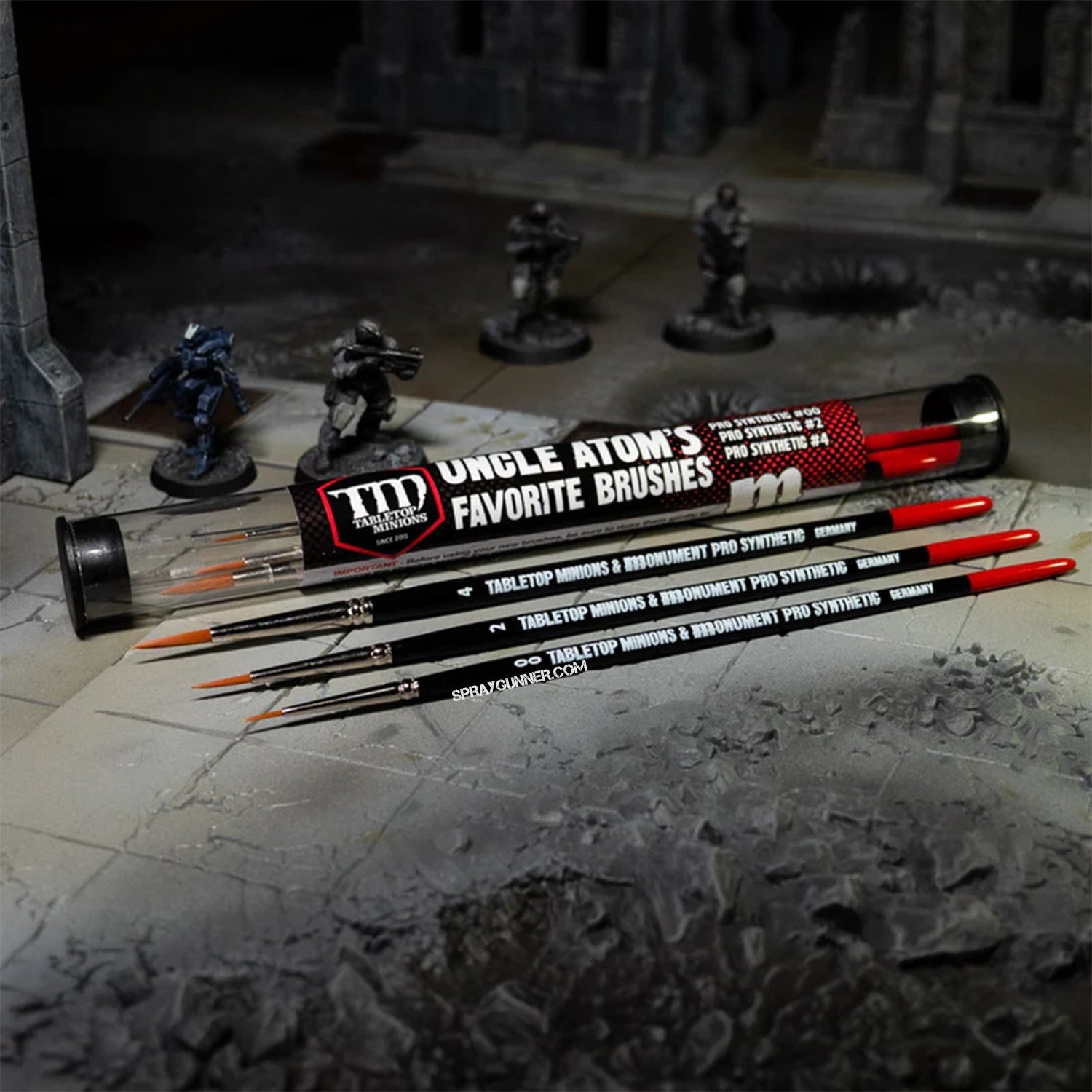 MONUMENT HOBBIES: Uncle Atom's Brush Set - SprayGunner